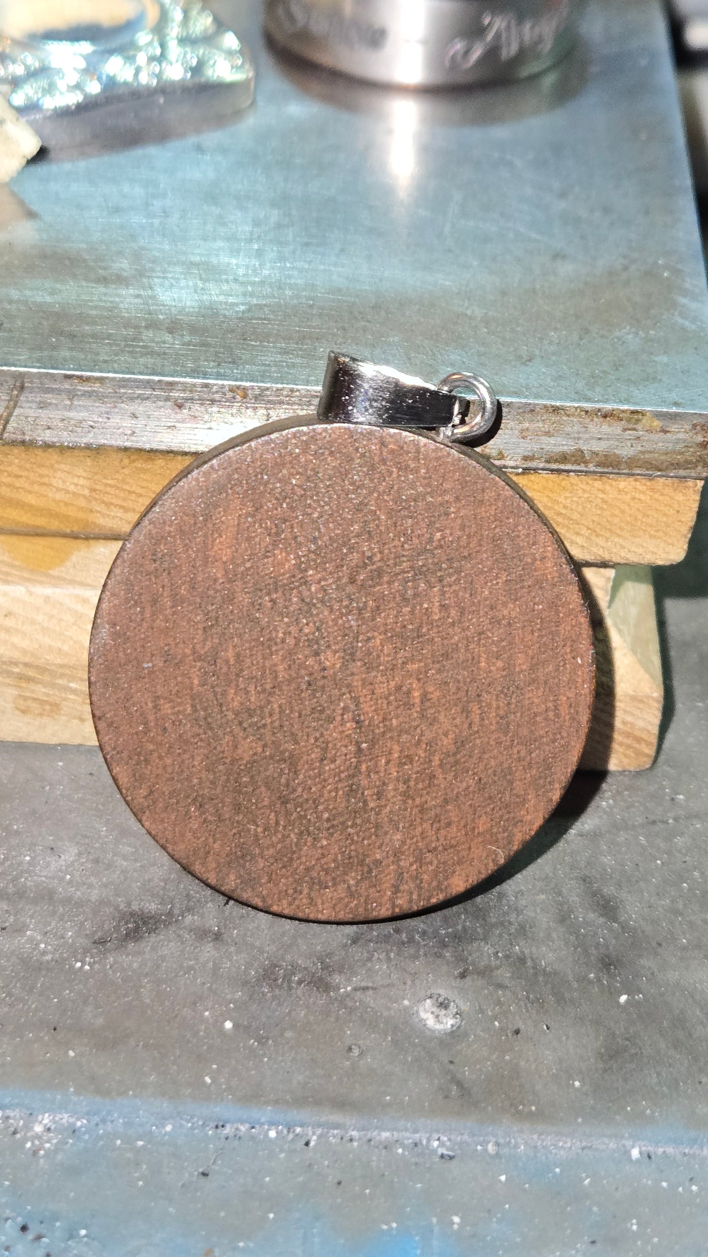 Wood & Brass Lament Configuration Pendant
