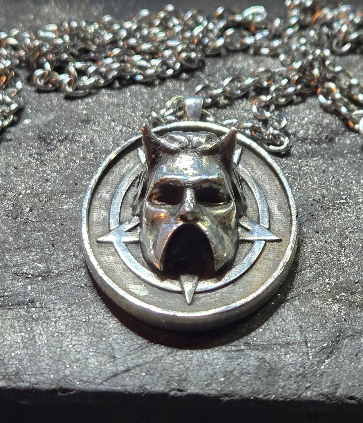 Sterling Silver Nameless Ghoul Pentagram Pendant