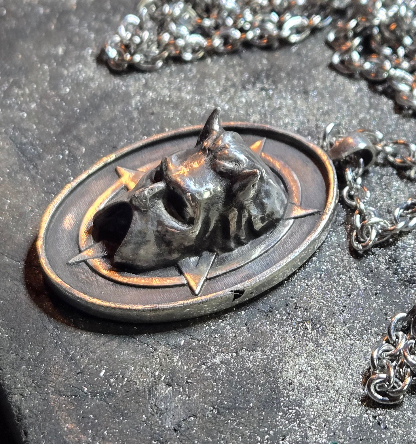 Sterling Silver Nameless Ghoul Pentagram Pendant