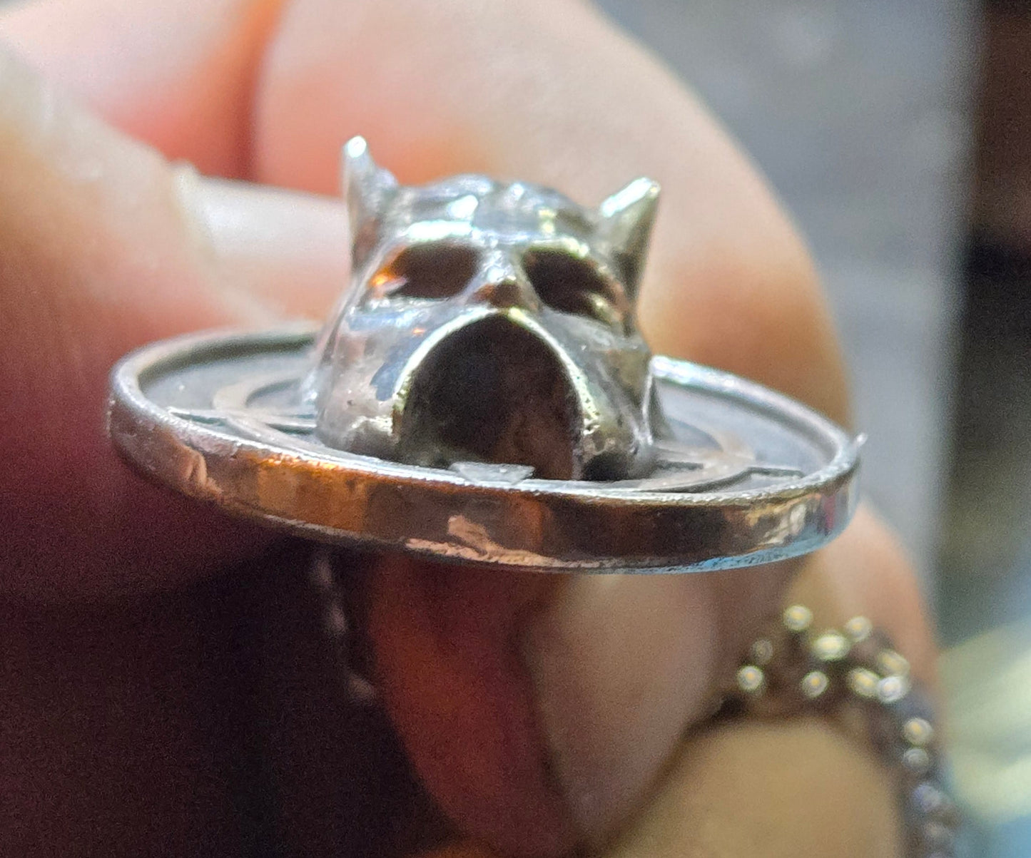 Sterling Silver Nameless Ghoul Pentagram Pendant