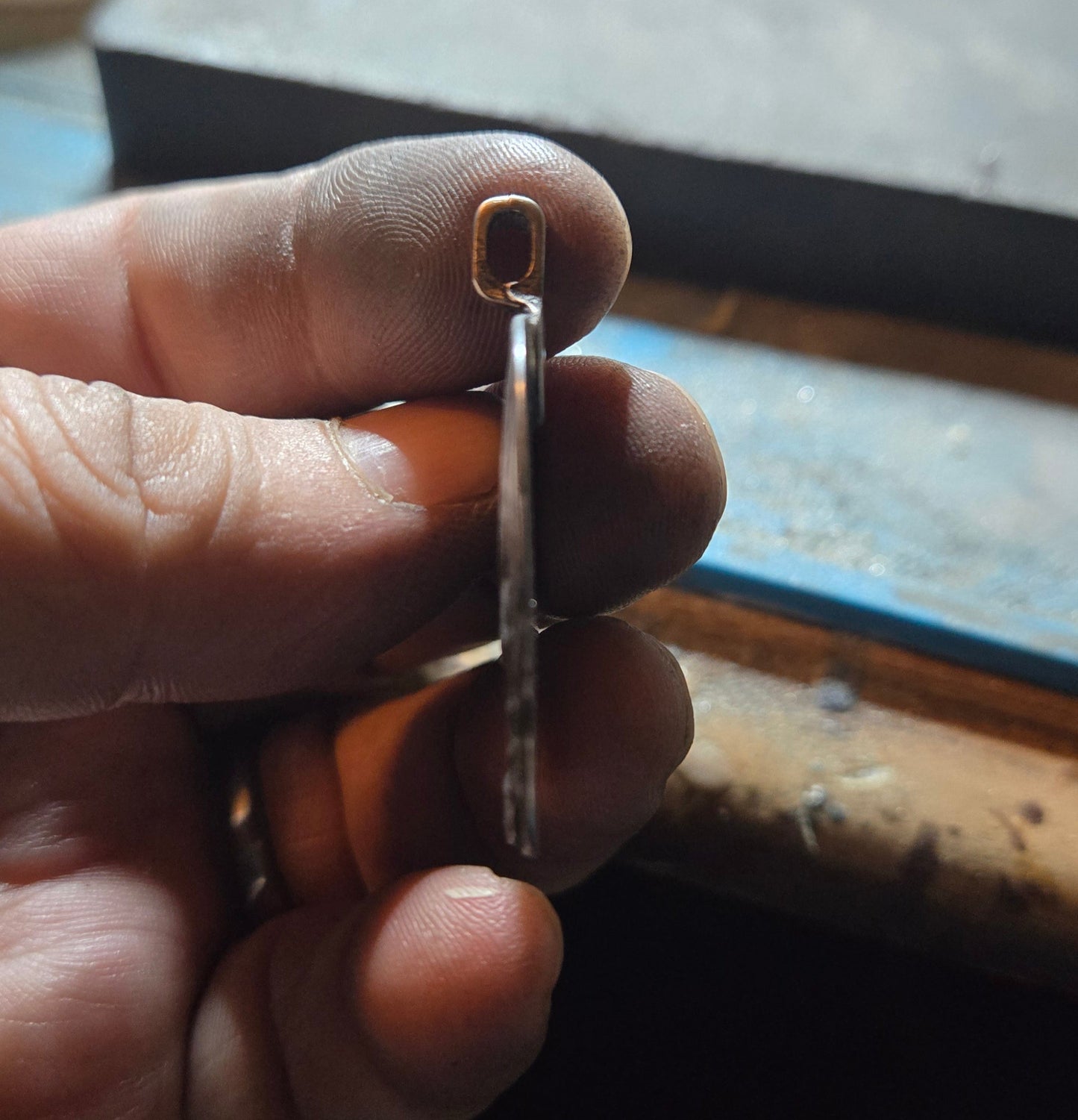 Custom Hellraiser-Themed Chatterer Pendant – Aged Finish