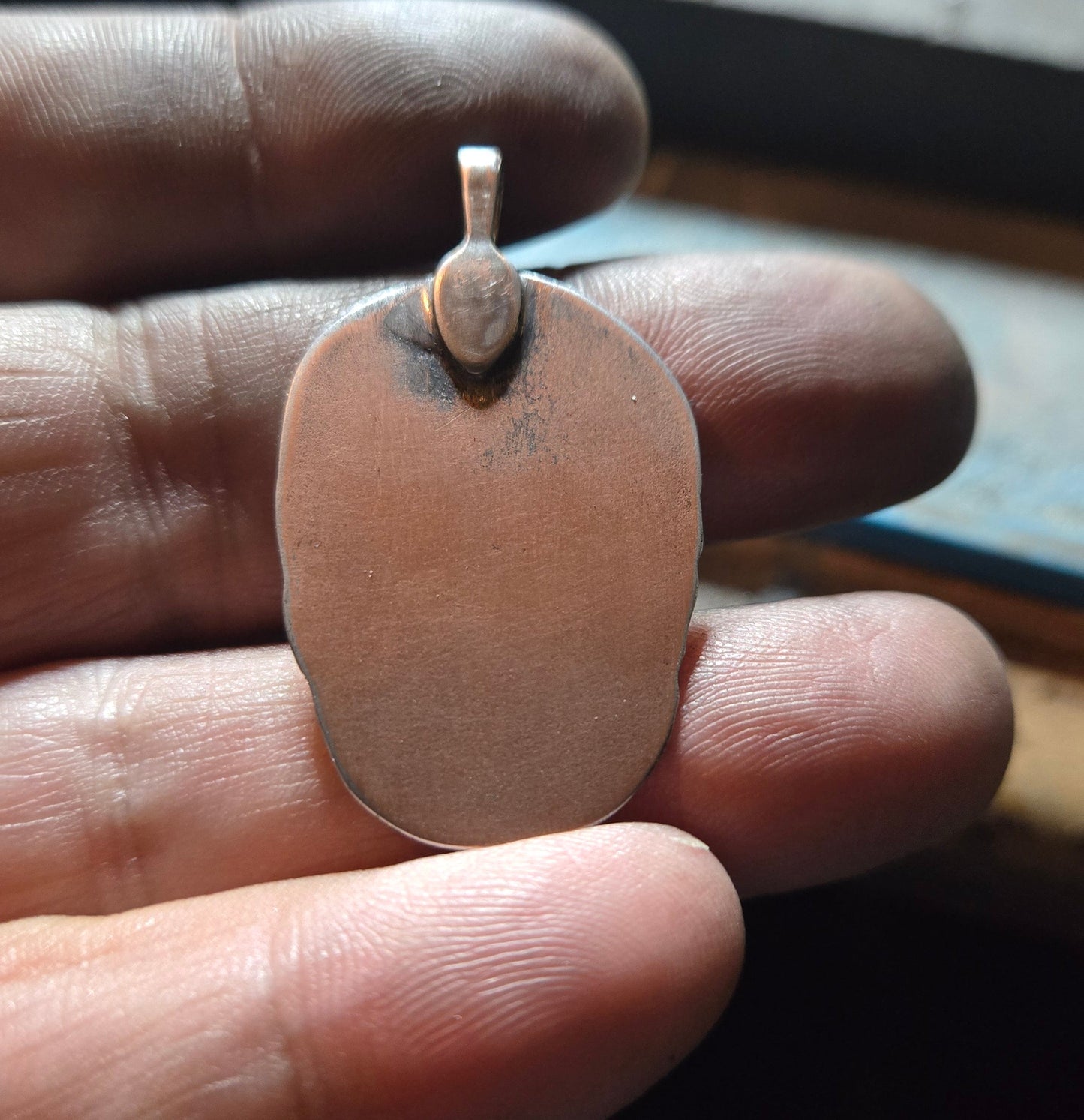 Custom Hellraiser-Themed Chatterer Pendant – Aged Finish