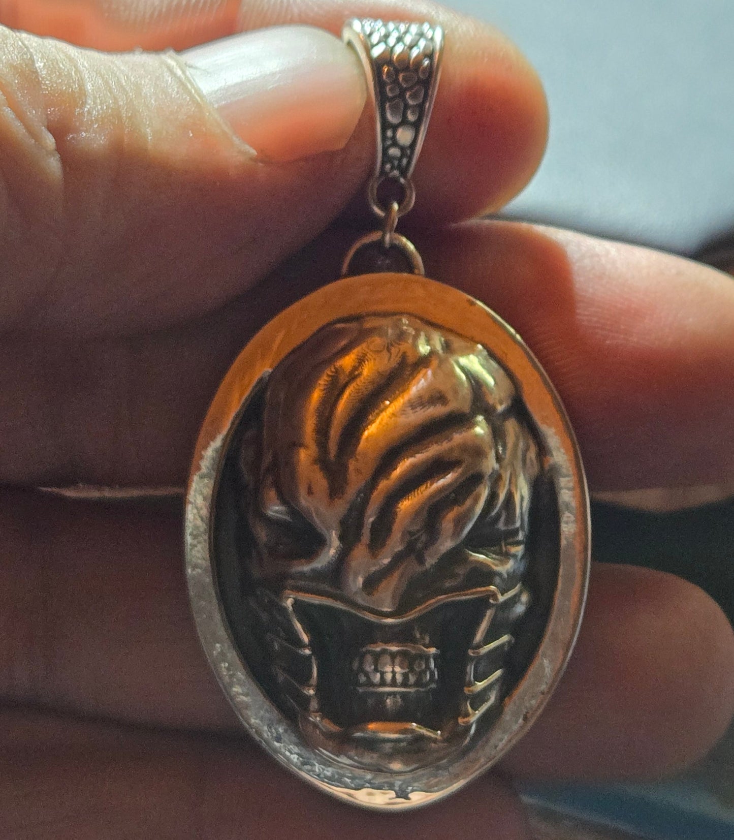 Custom .925 Sterling Silver Chatterer Pendant – Hellraiser Inspired
