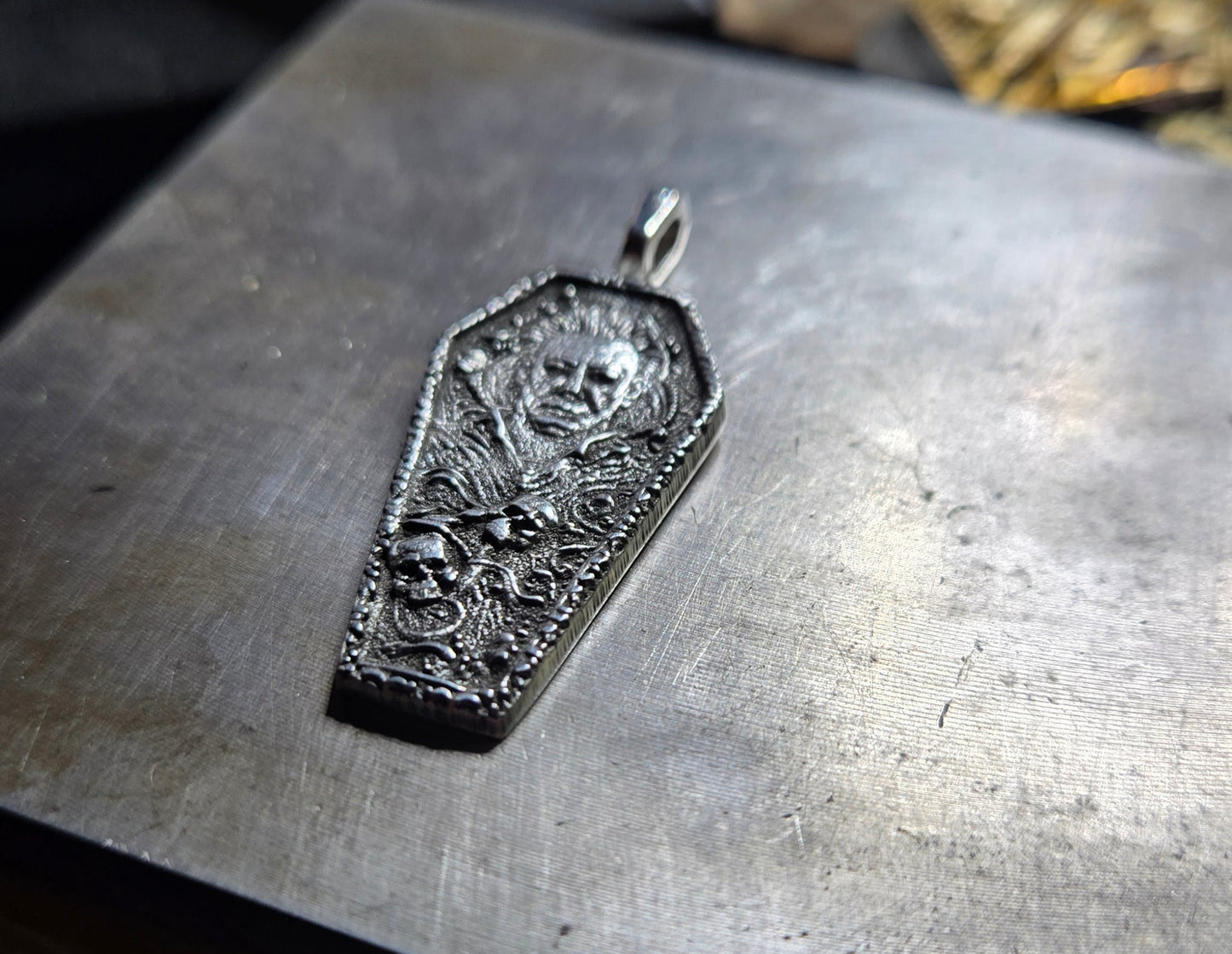 Aged Michael Myers Coffin Pendant