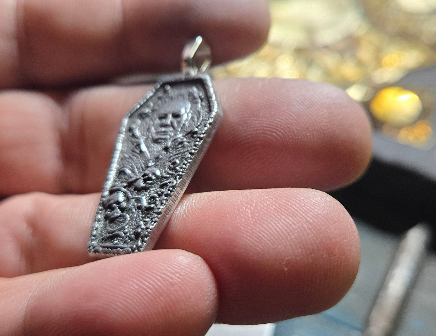 Aged Michael Myers Coffin Pendant