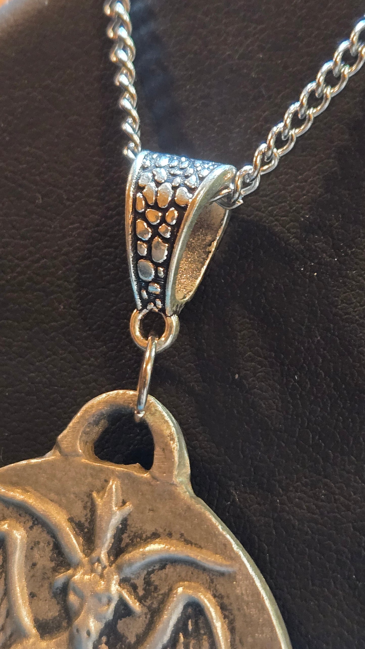Custom Aged Baphomet Pendant – Hand-Cast Pewter