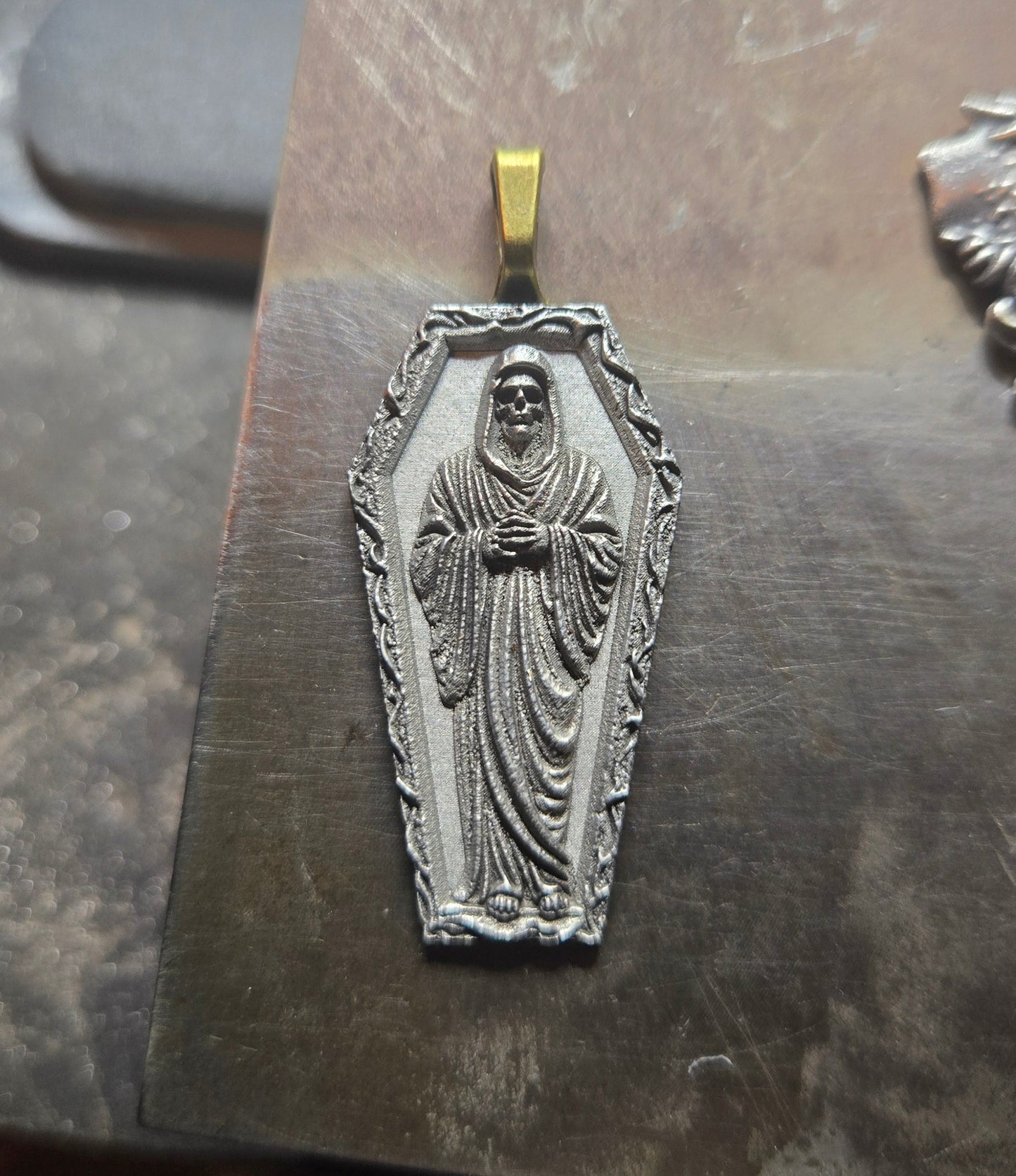 Custom Coffin Reaper Pendant