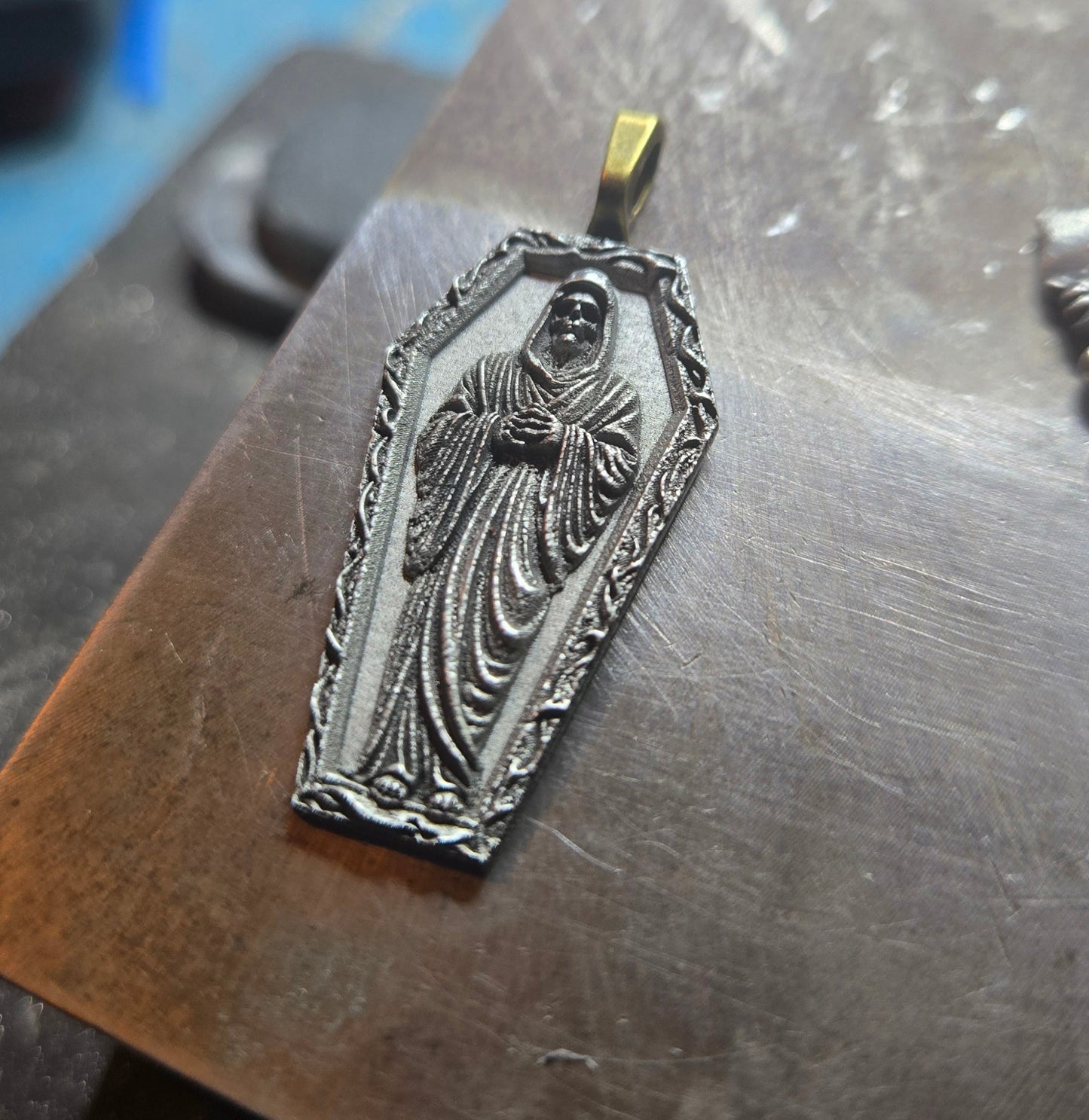 Custom Coffin Reaper Pendant