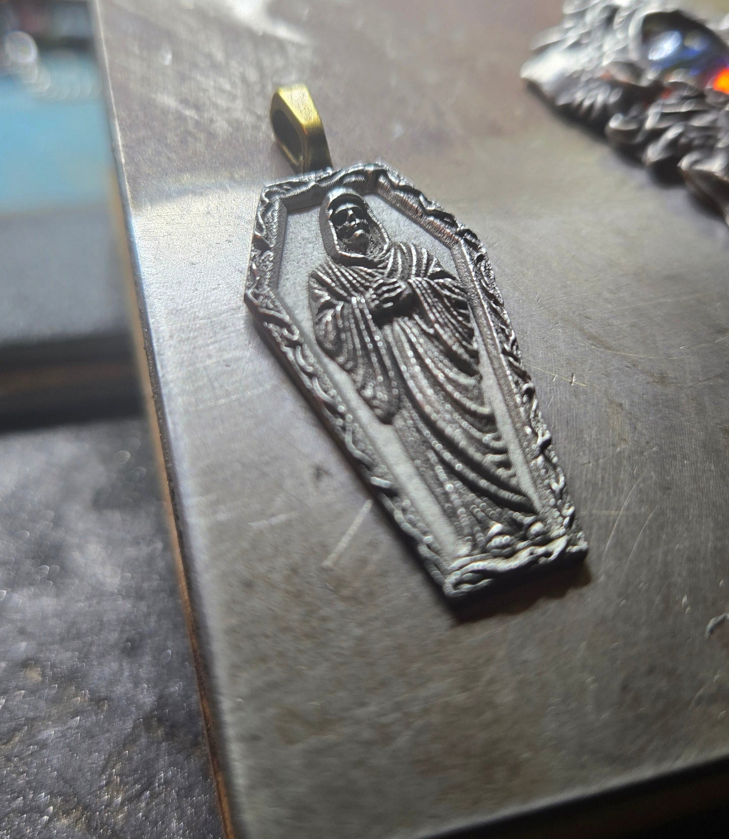 Custom Coffin Reaper Pendant