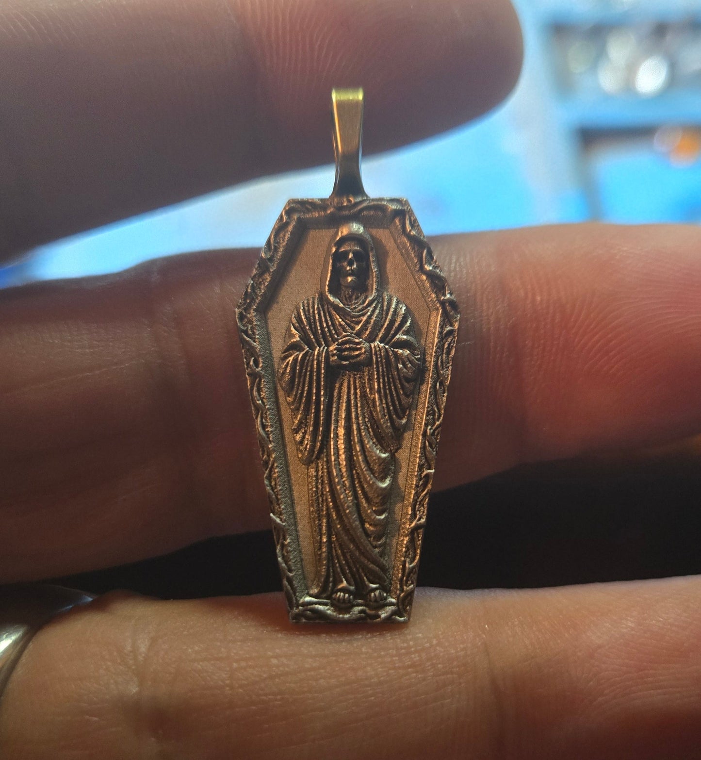 Custom Coffin Reaper Pendant