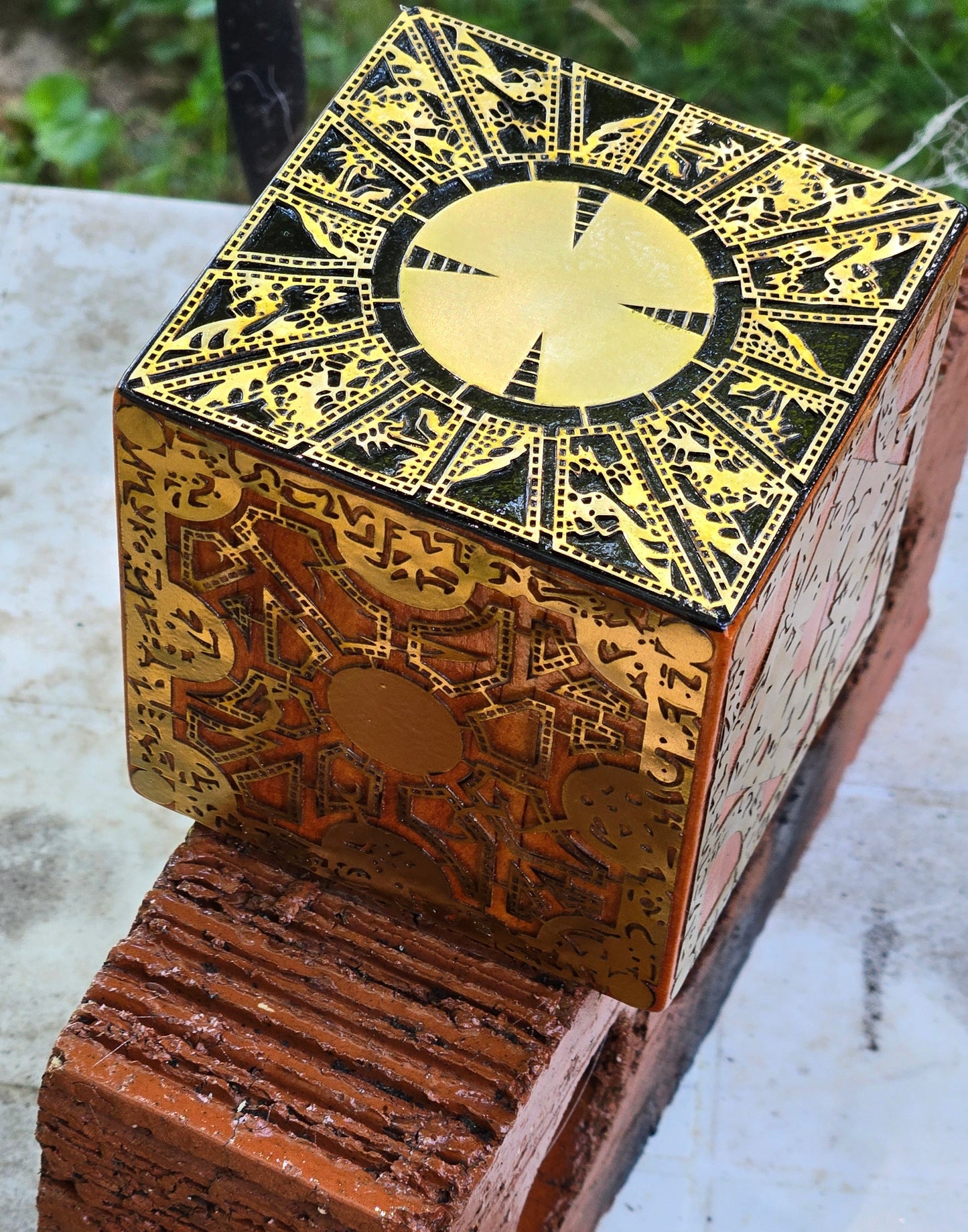 Handmade Lightly Aged Lament Configuration – Static Display Box (3"x3"x3")