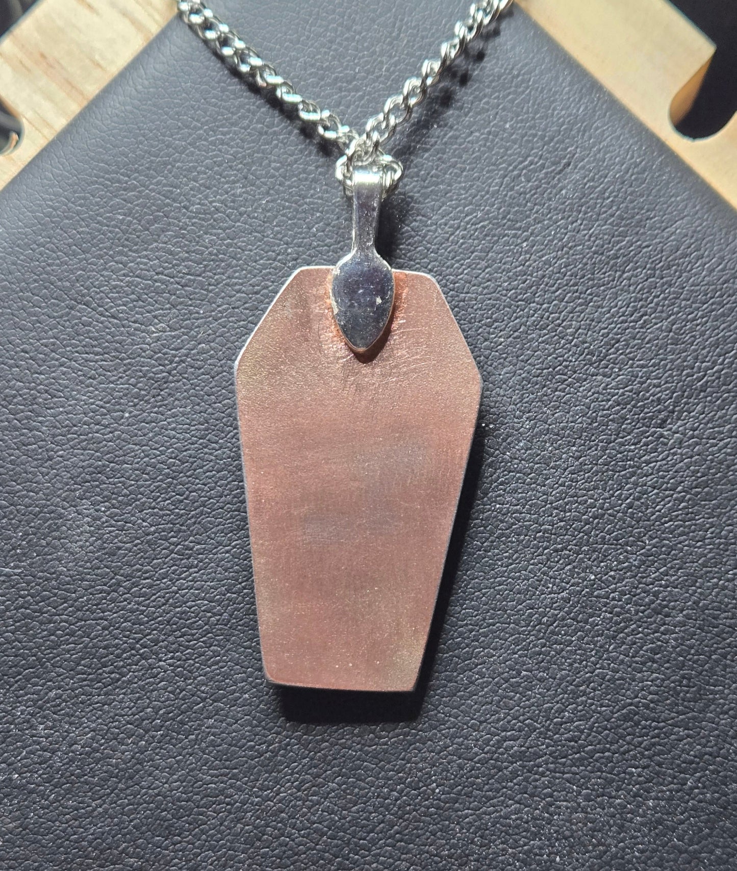 Handcrafted Coffin-Shaped Zombie Pendant