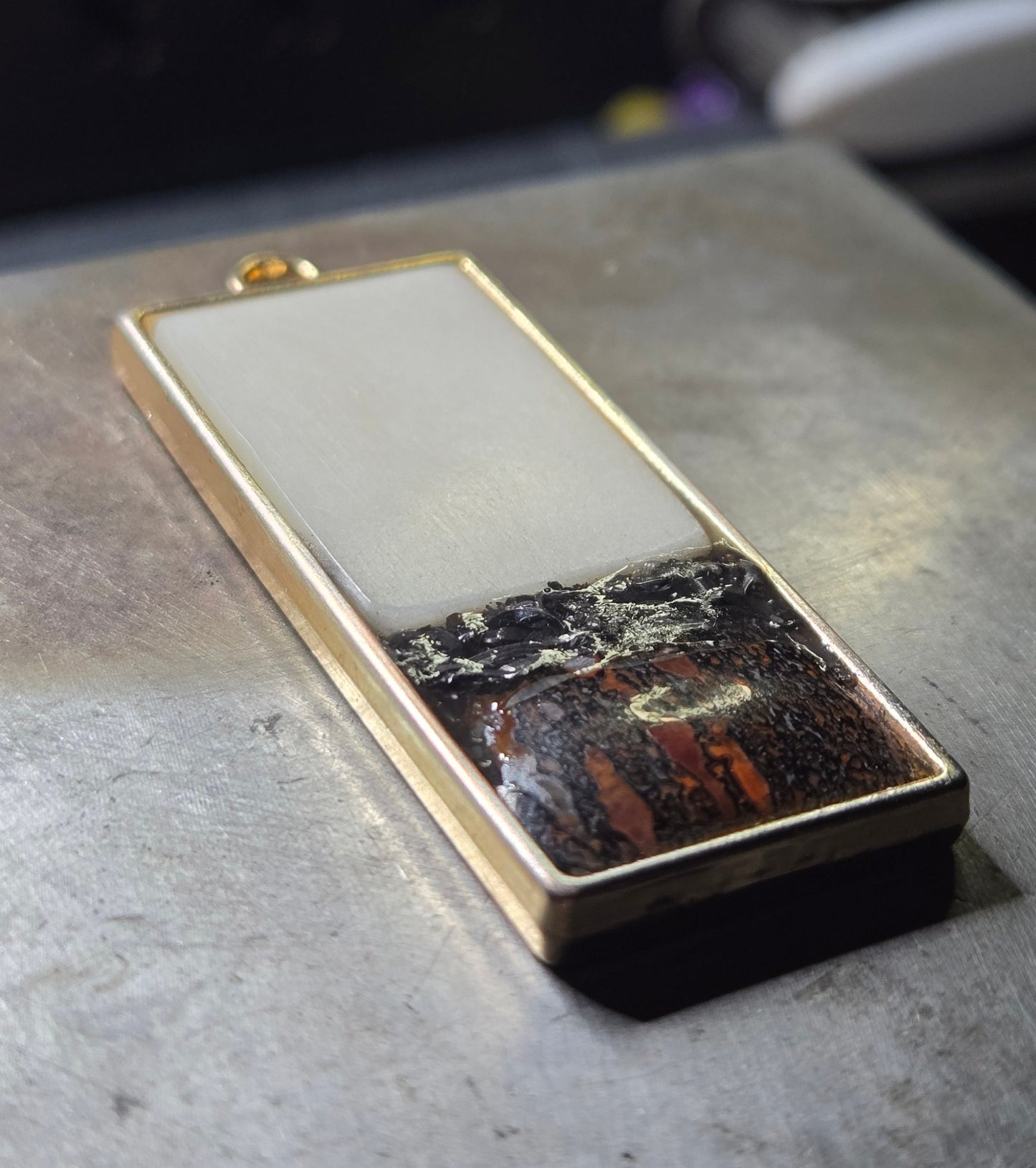 Custom Relic Pendant – Human Bone, Dinosaur Bone & Meteorite