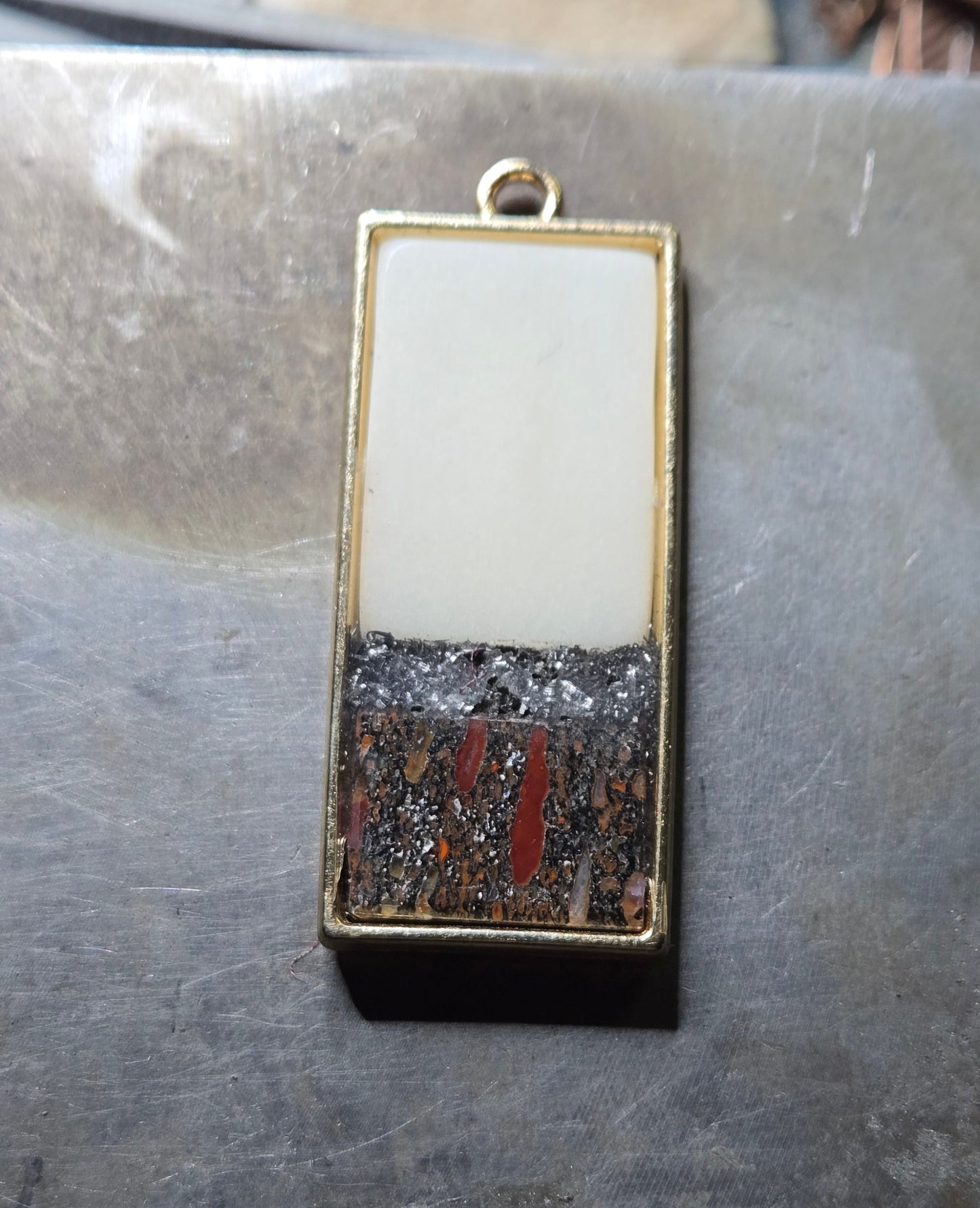 Custom Relic Pendant – Human Bone, Dinosaur Bone & Meteorite