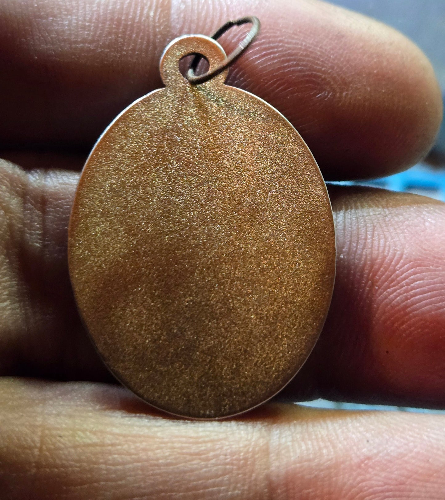 Custom Gray Alien Portrait Pendant – Visitor from Beyond