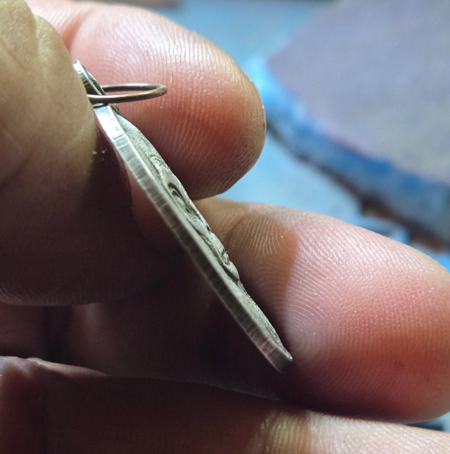 Custom Gray Alien Portrait Pendant – Visitor from Beyond