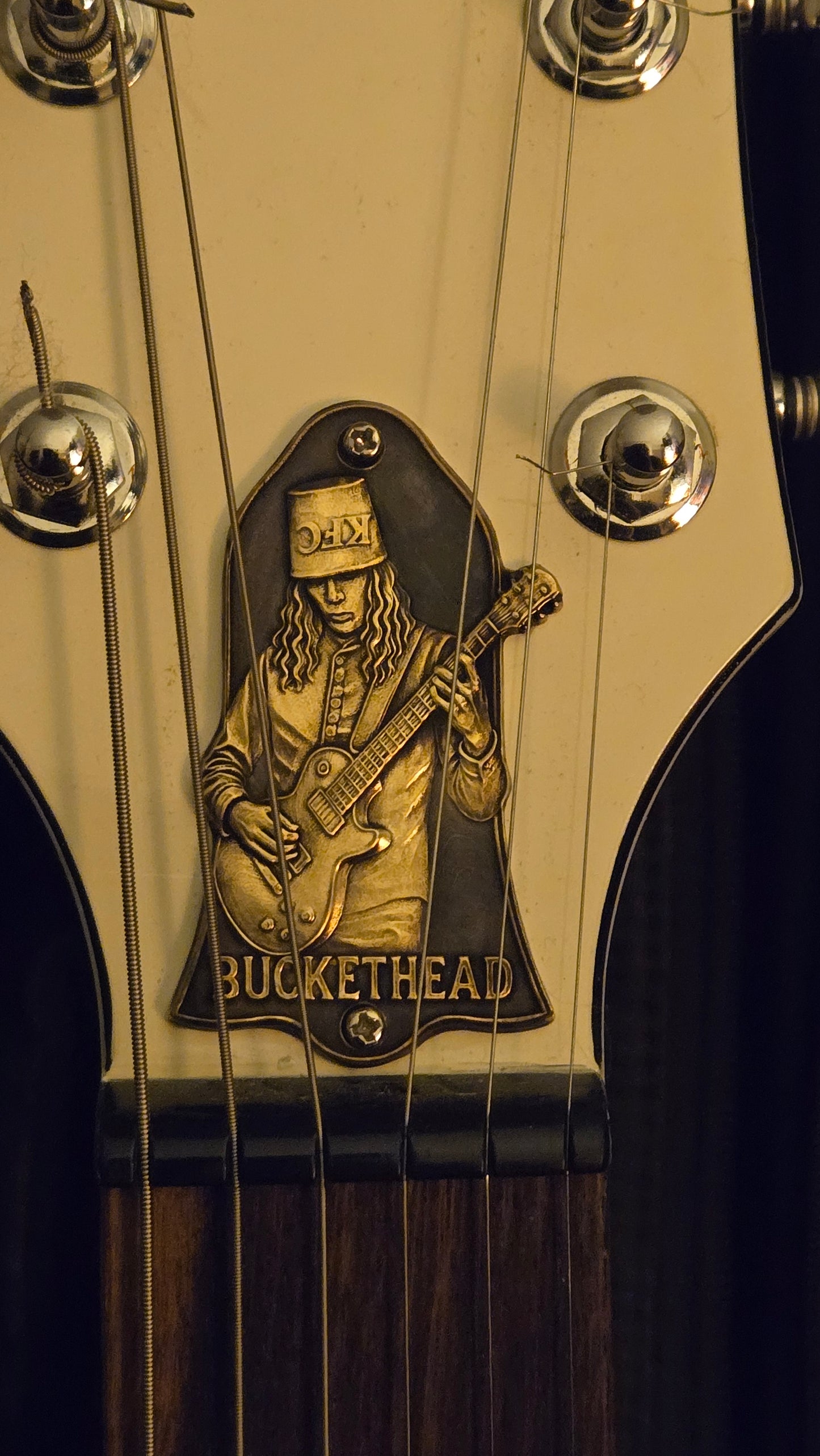Custom Brass Buckethead Truss Rod Cover – Fits Gibson Les Paul