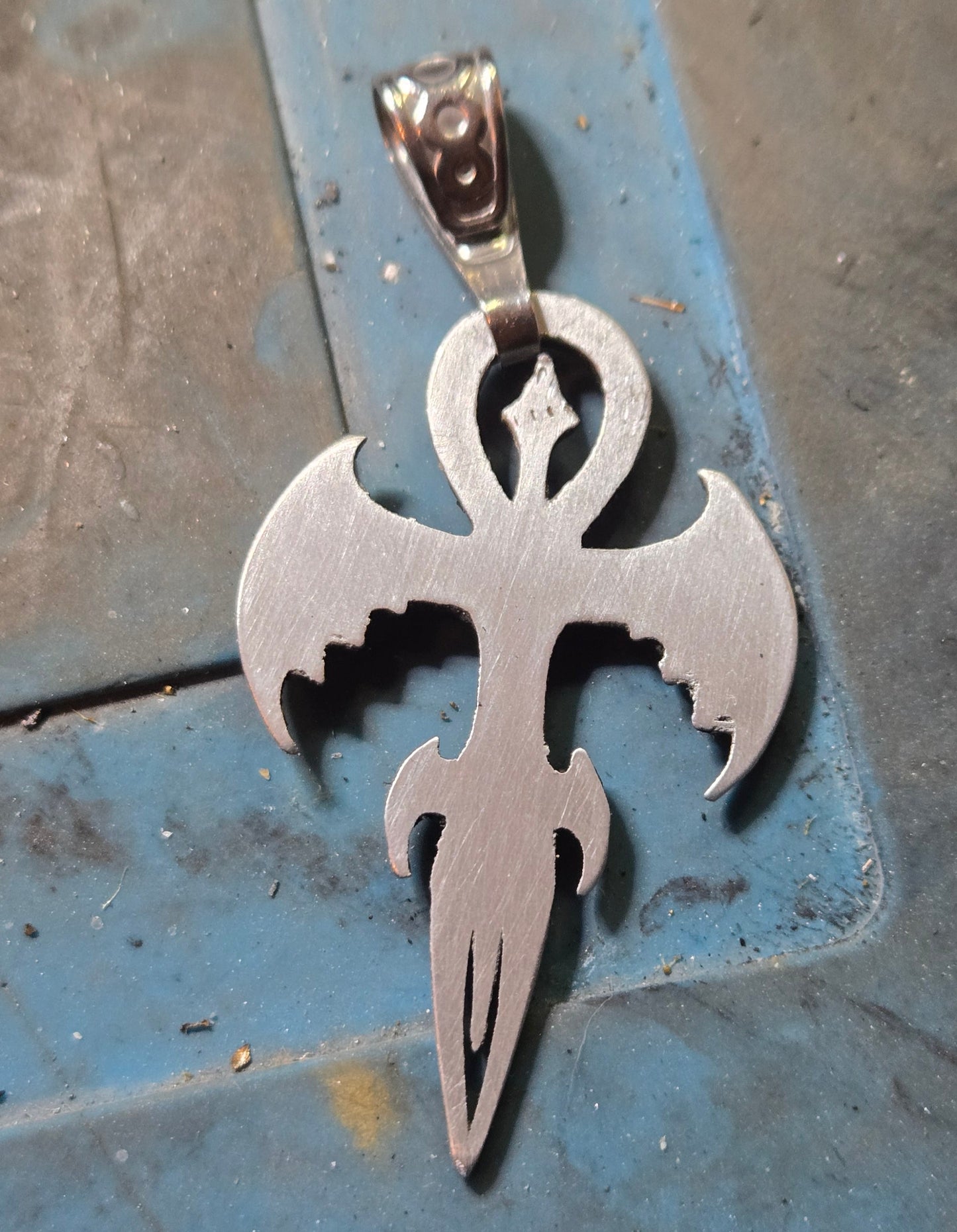 Custom Gothic Vampire Ankh Pendant – Symbol of Eternal Night
