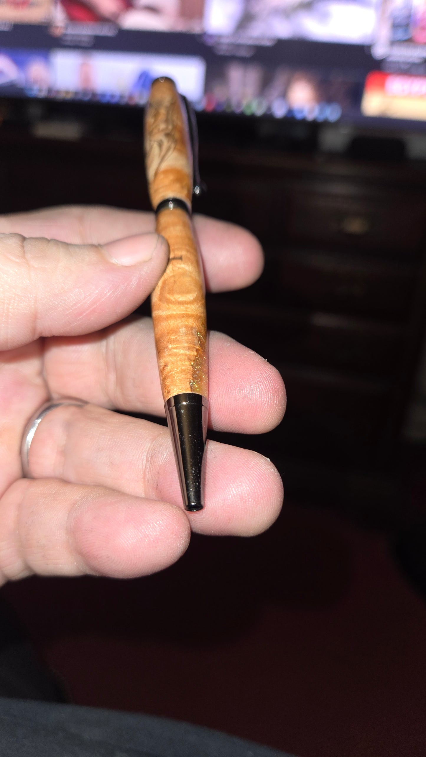 Custom Ghost Pen – Hand-Turned Cottonwood Burl