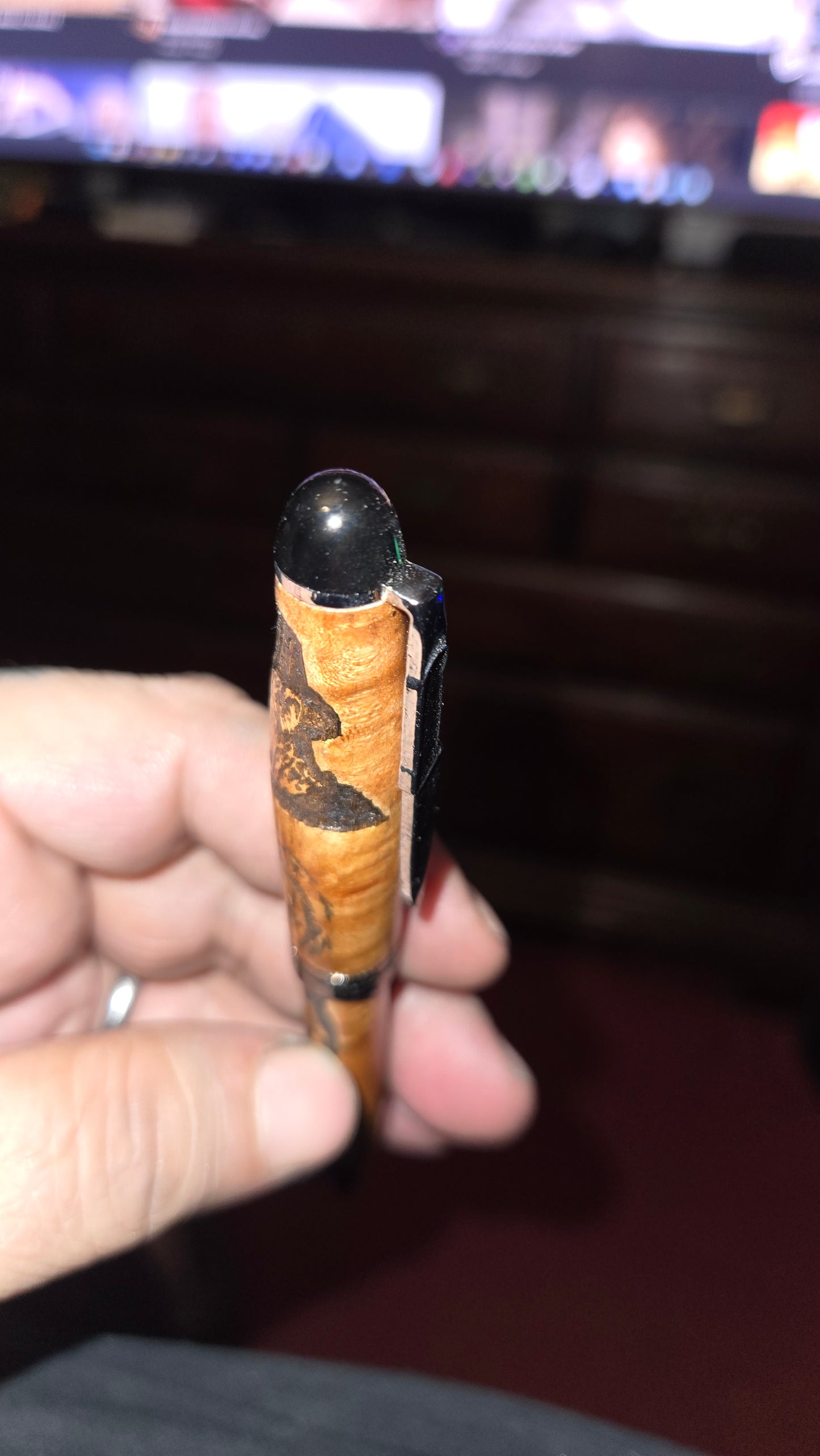 Custom Slasher Movie Pen – Hand-Turned Cottonwood Burl