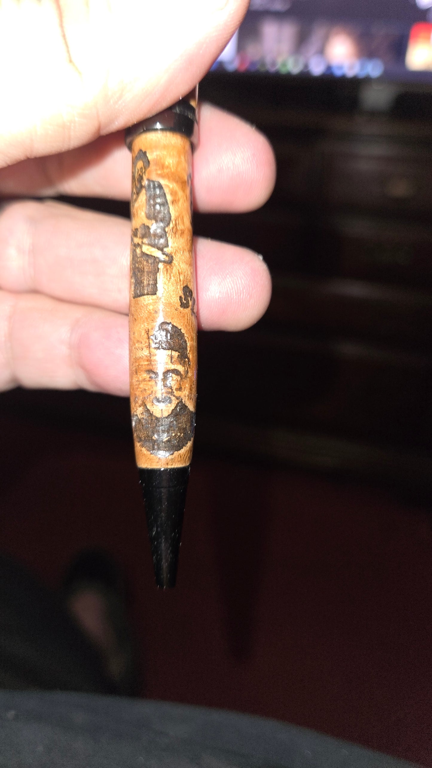 Custom Slasher Movie Pen – Hand-Turned Cottonwood Burl