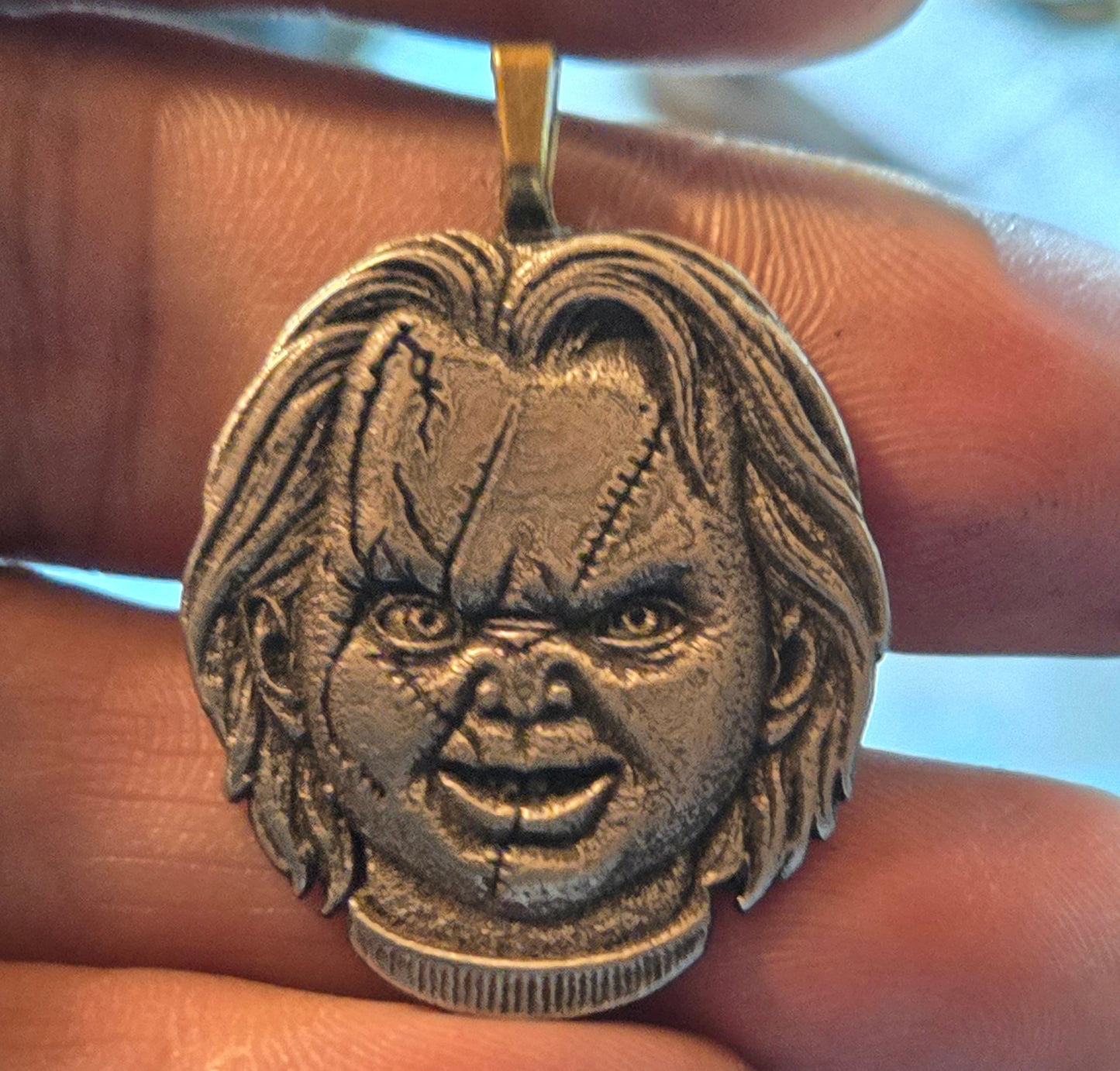 Custom Chucky Head Pendant – Wanna Play?