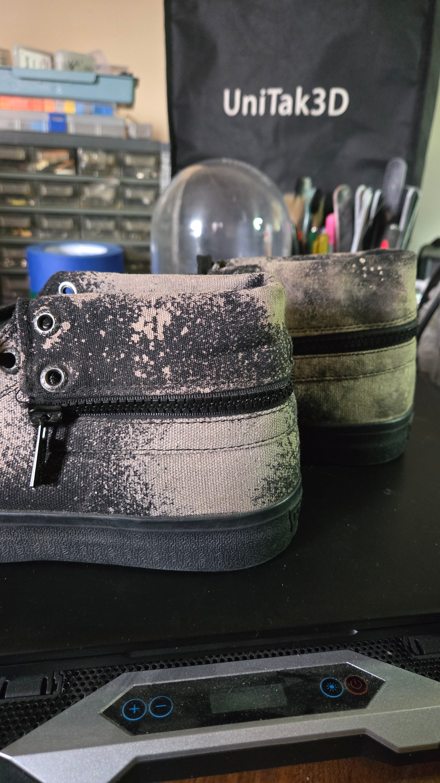 Custom Bleached Levi’s High-Top Shoes – Like New Condition Size 9 Men's US