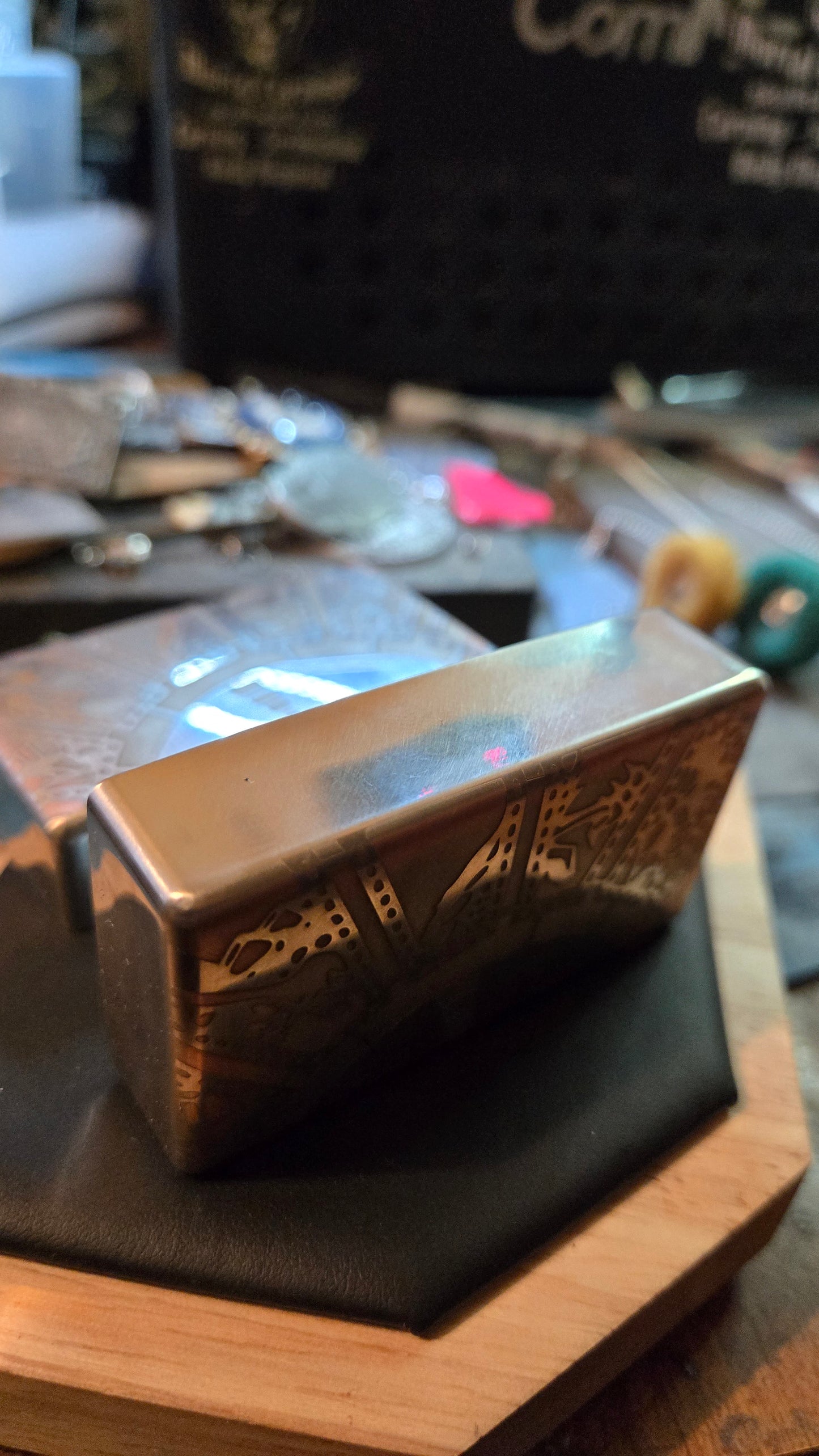 Custom antiqued Hellraiser Themed Guitar Humbucker Covers