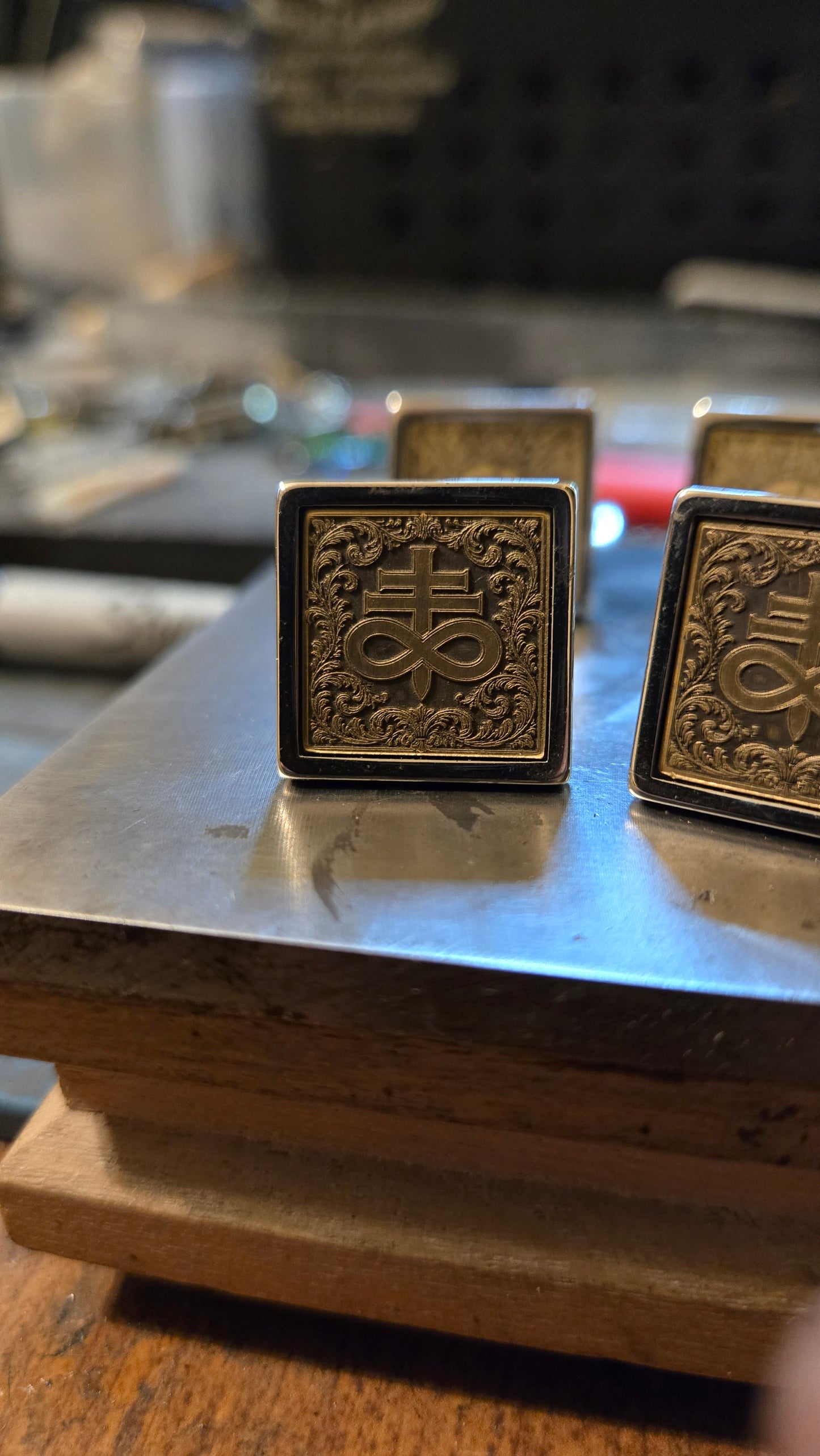 Leviathan Cross Cufflinks – Satanic Cross with Gothic Filigree