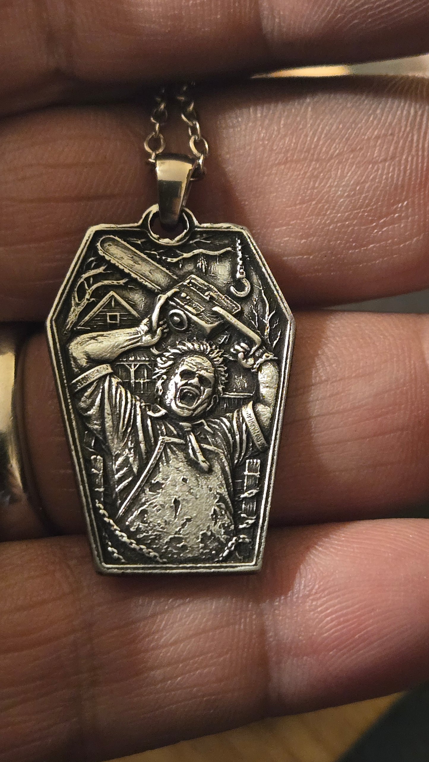 Texas Chainsaw Massacre themed – Leatherface Coffin Pendant