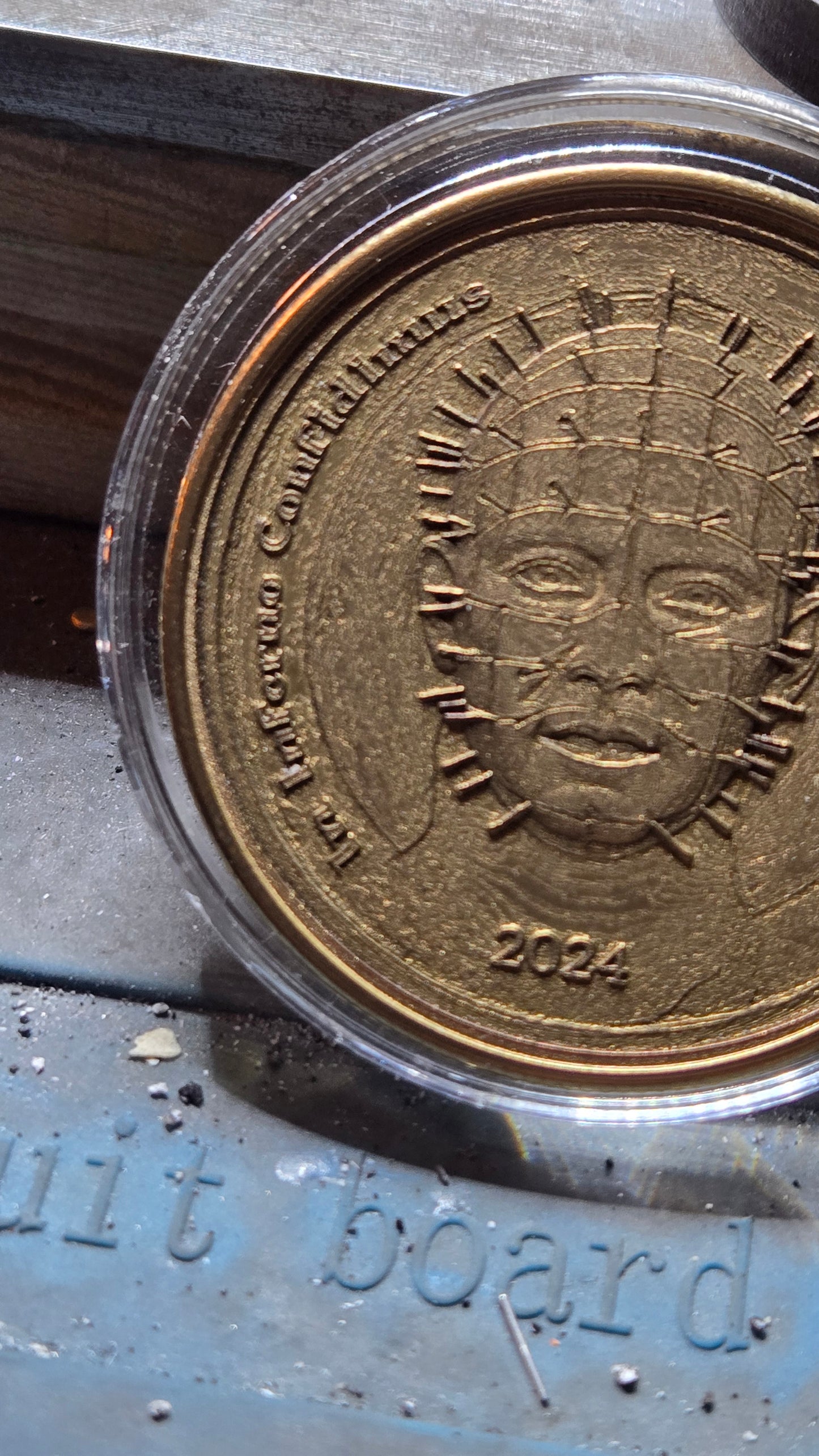 40mm Brass Hellraiser Pinhead - Lament Configuration Challenge Coin