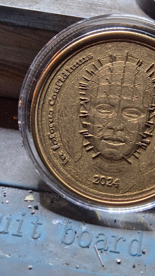 40mm Brass Hellraiser Pinhead - Lament Configuration Challenge Coin