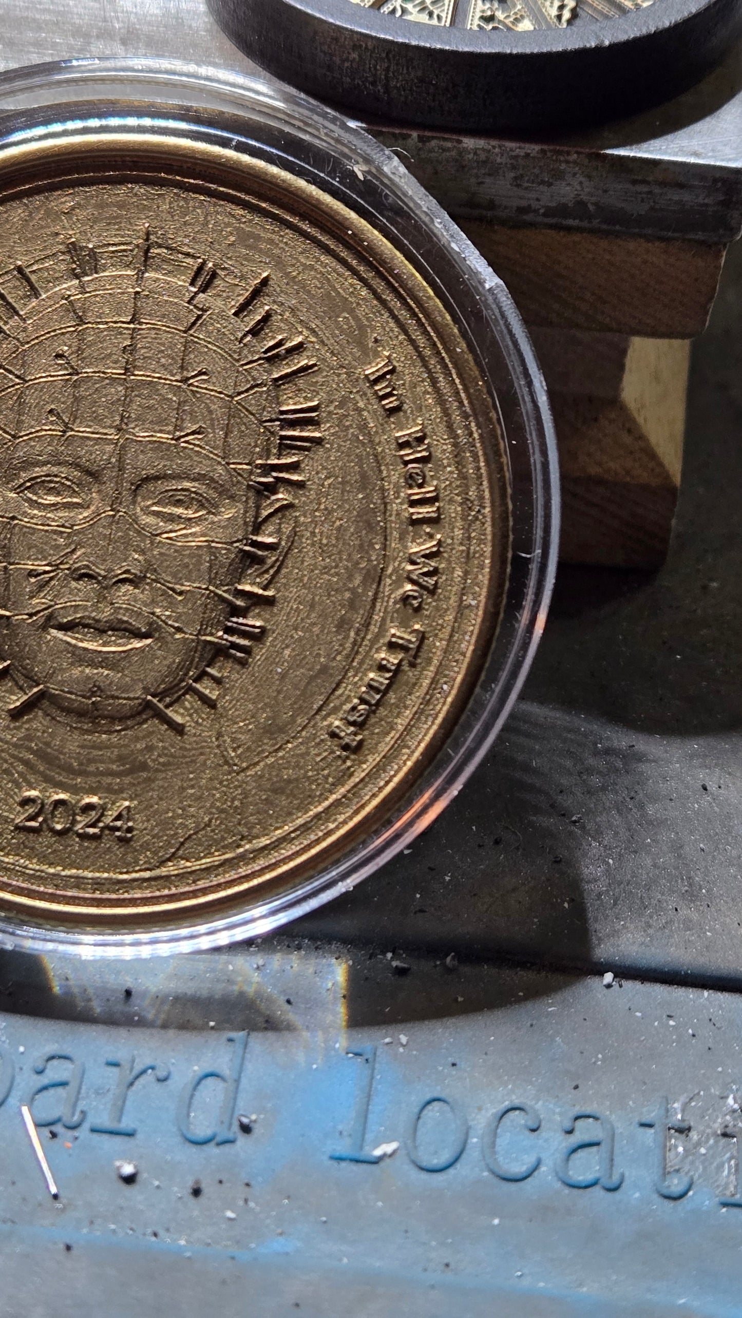 40mm Brass Hellraiser Pinhead - Lament Configuration Challenge Coin