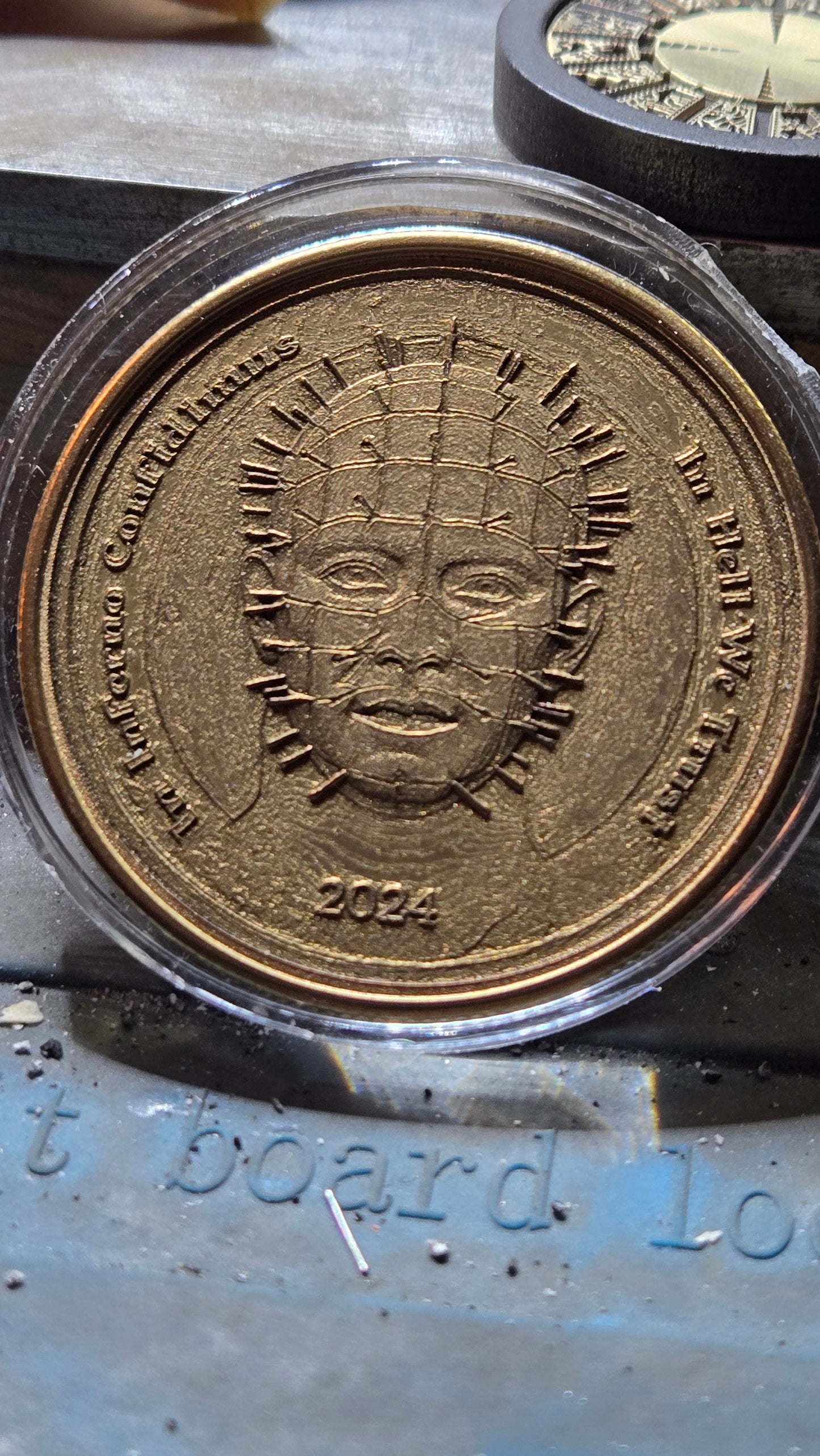 40mm Brass Hellraiser Pinhead - Lament Configuration Challenge Coin
