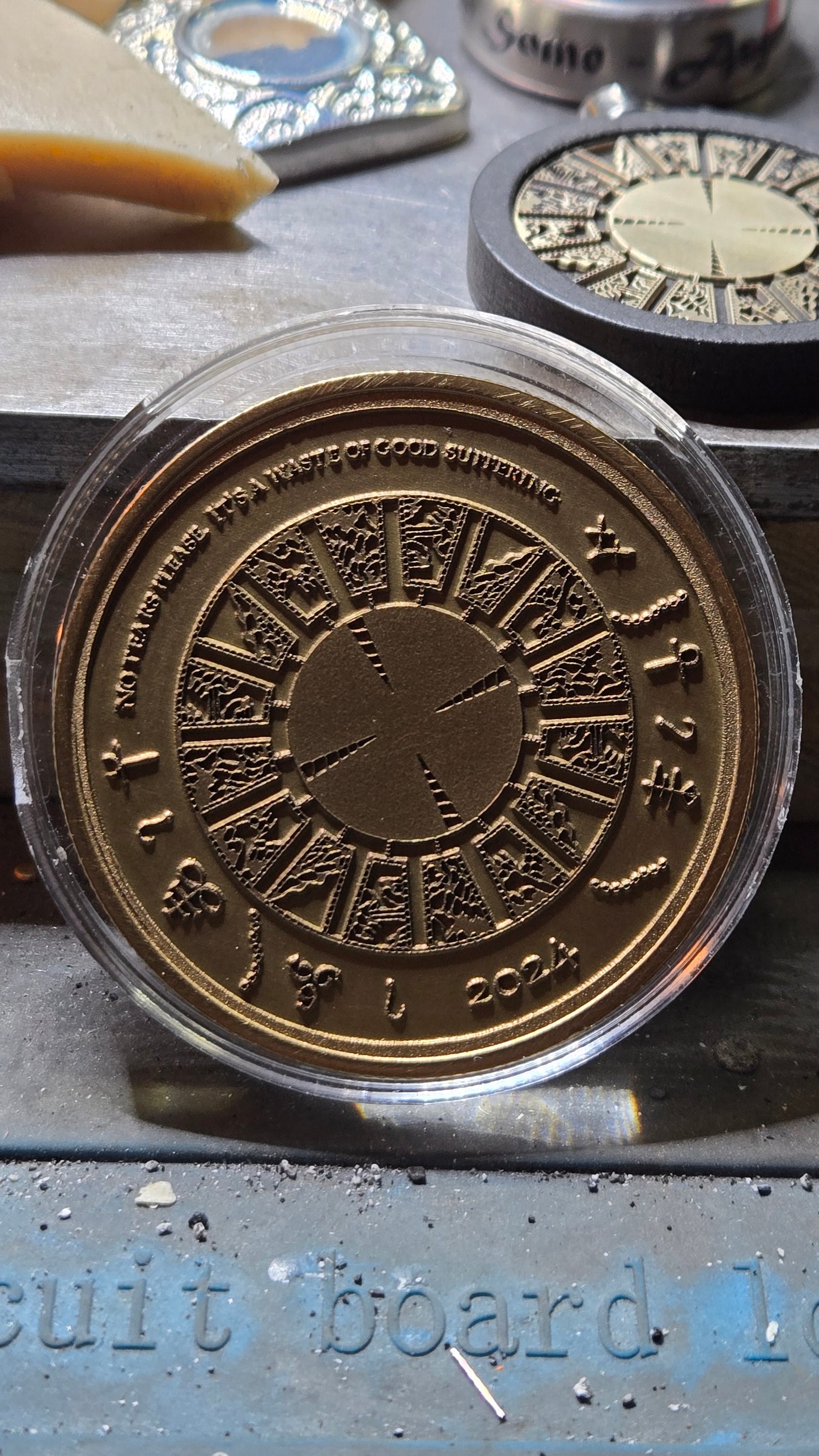 40mm Brass Hellraiser Pinhead - Lament Configuration Challenge Coin