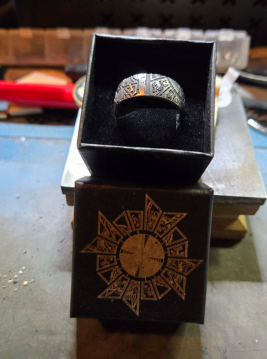 316L Surgical Steel Lament Configuration Wedding Ring