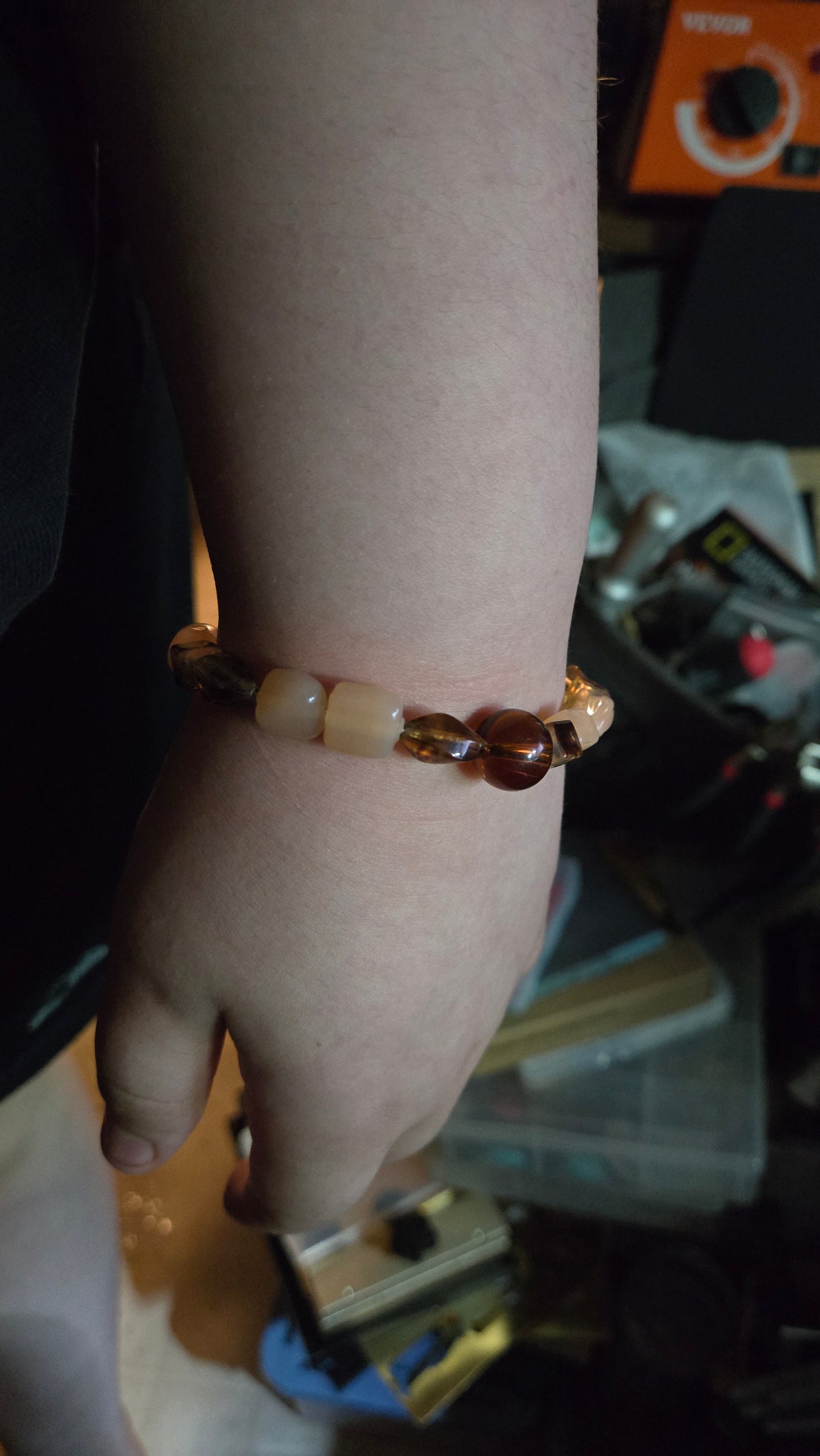 Handmade Stretch Bracelet by Willow – Glass & Stone Beads