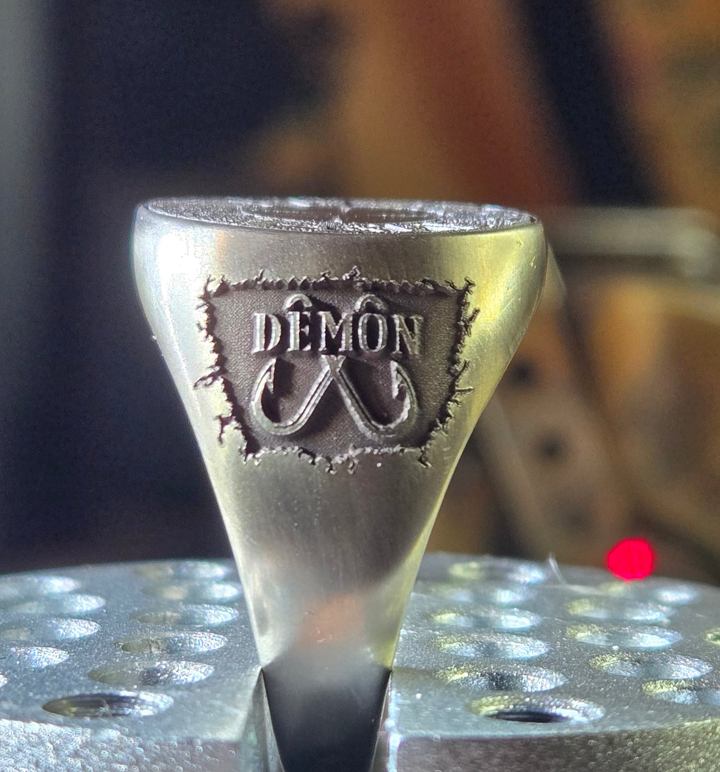 316L Surgical Steel Round Lament Configuration Signet Ring