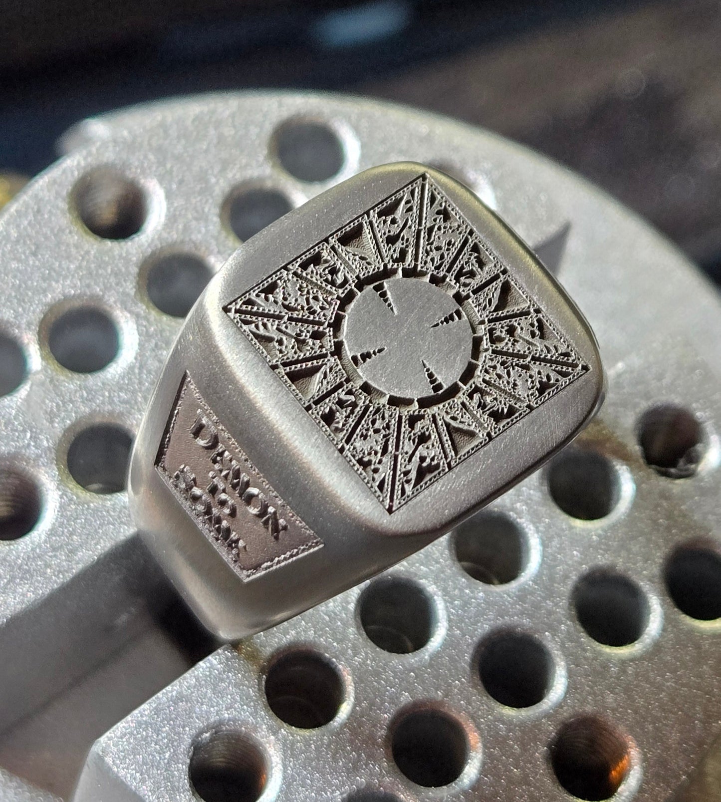 316L Surgical Steel Lament Configuration Signet Ring