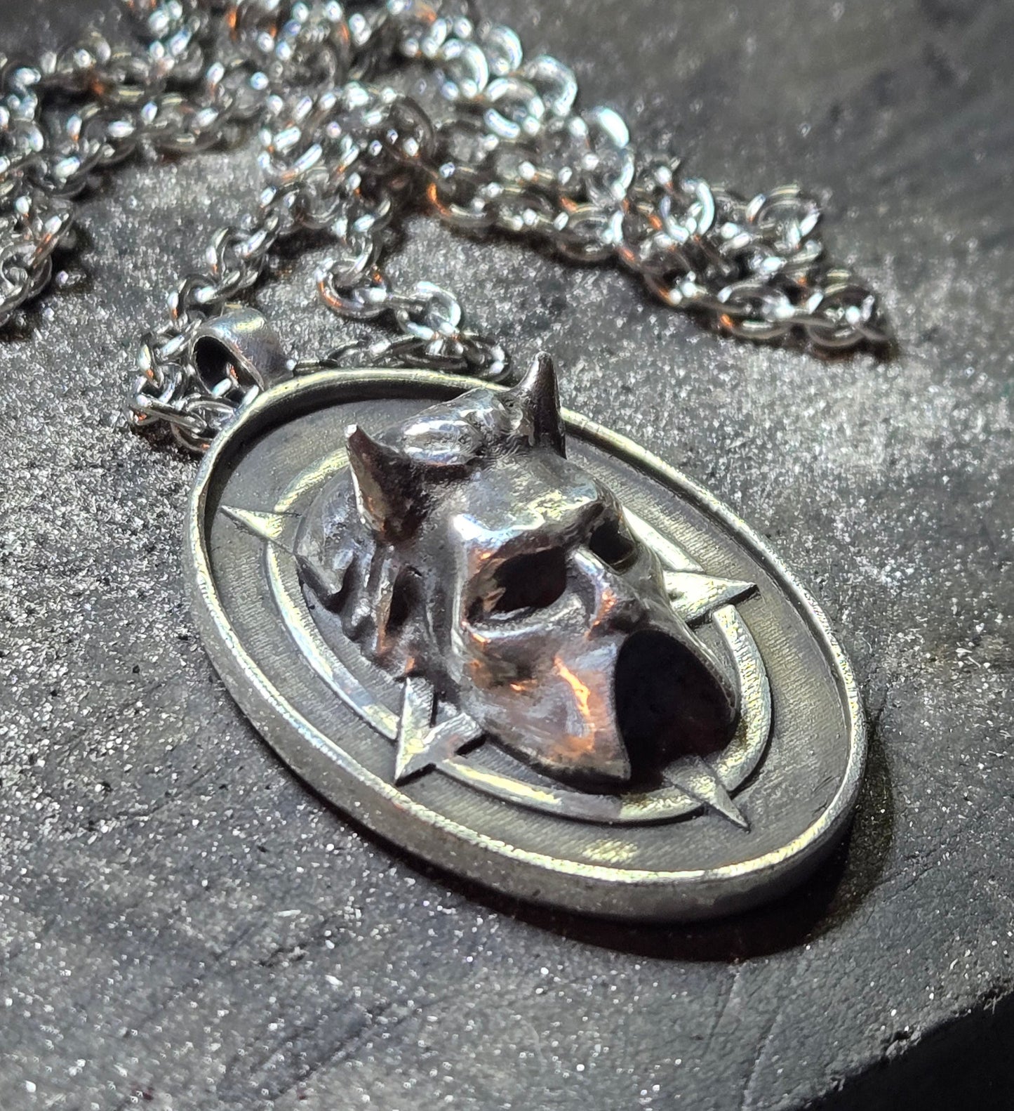 Sterling Silver Nameless Ghoul Pentagram Pendant