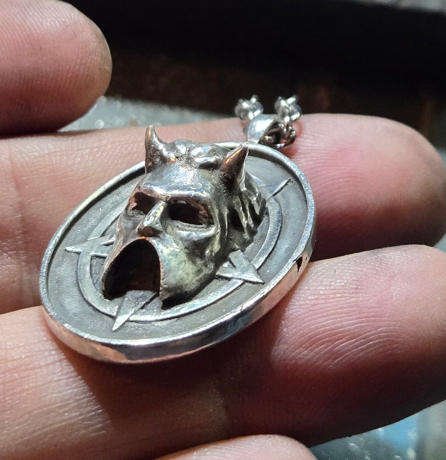 Sterling Silver Nameless Ghoul Pentagram Pendant