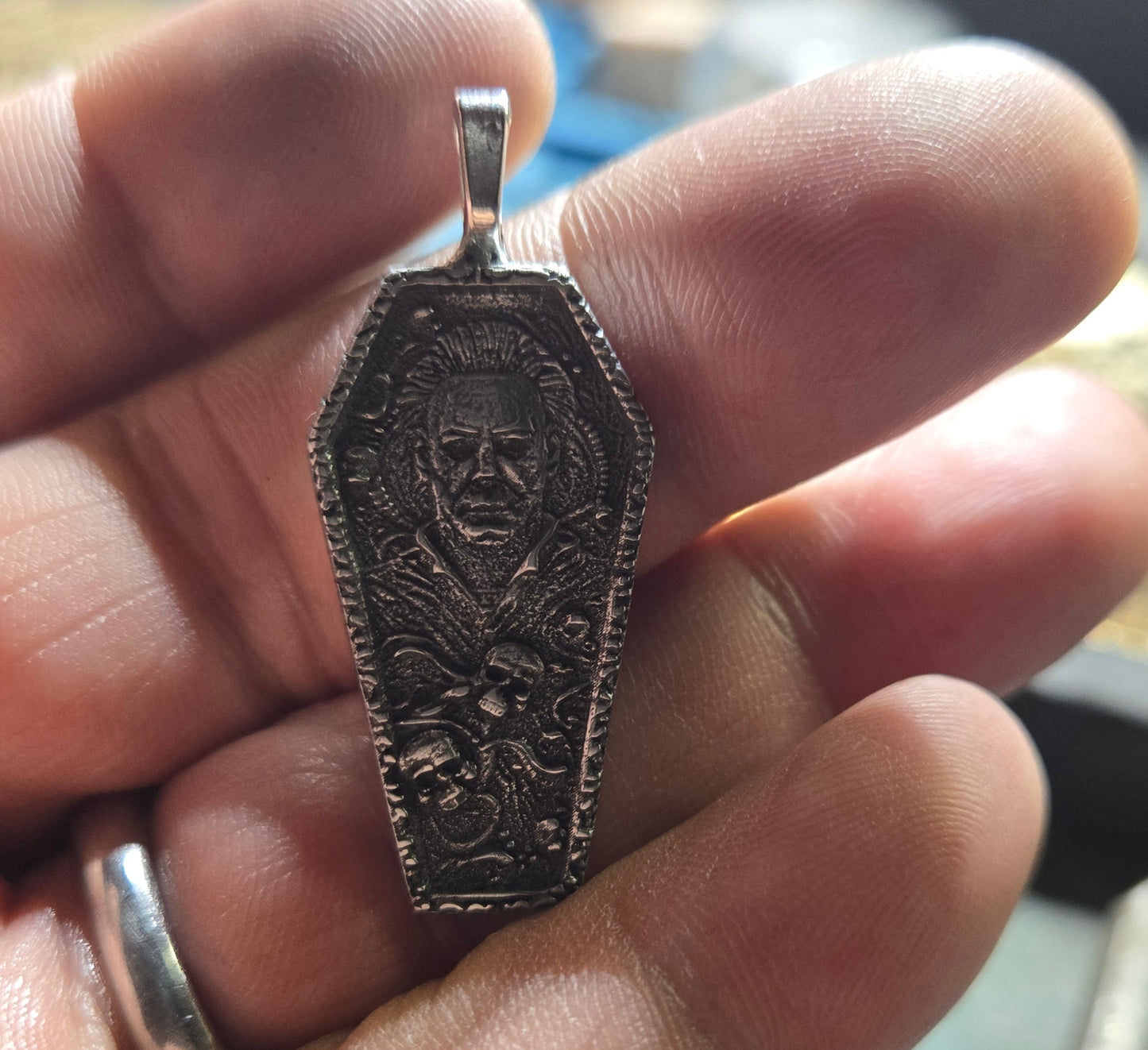 Aged Michael Myers Coffin Pendant