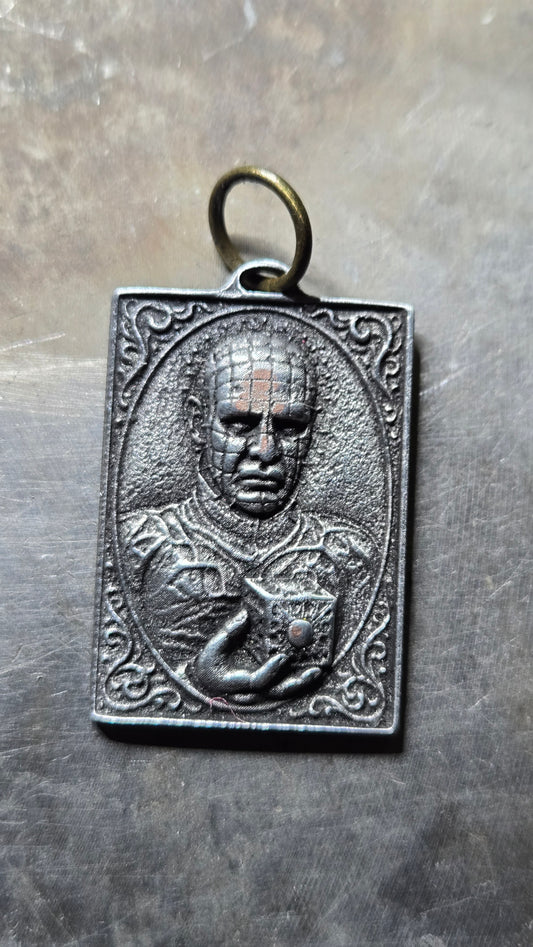 Custom Square Hellraiser Pinhead Pendant