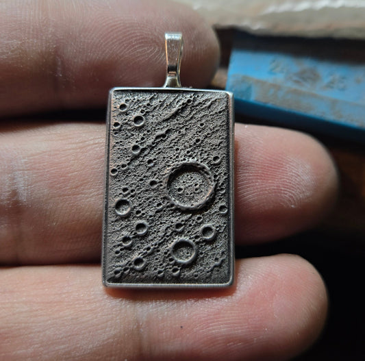 Custom Moon Surface Pendant – Craters of the Lunar Face