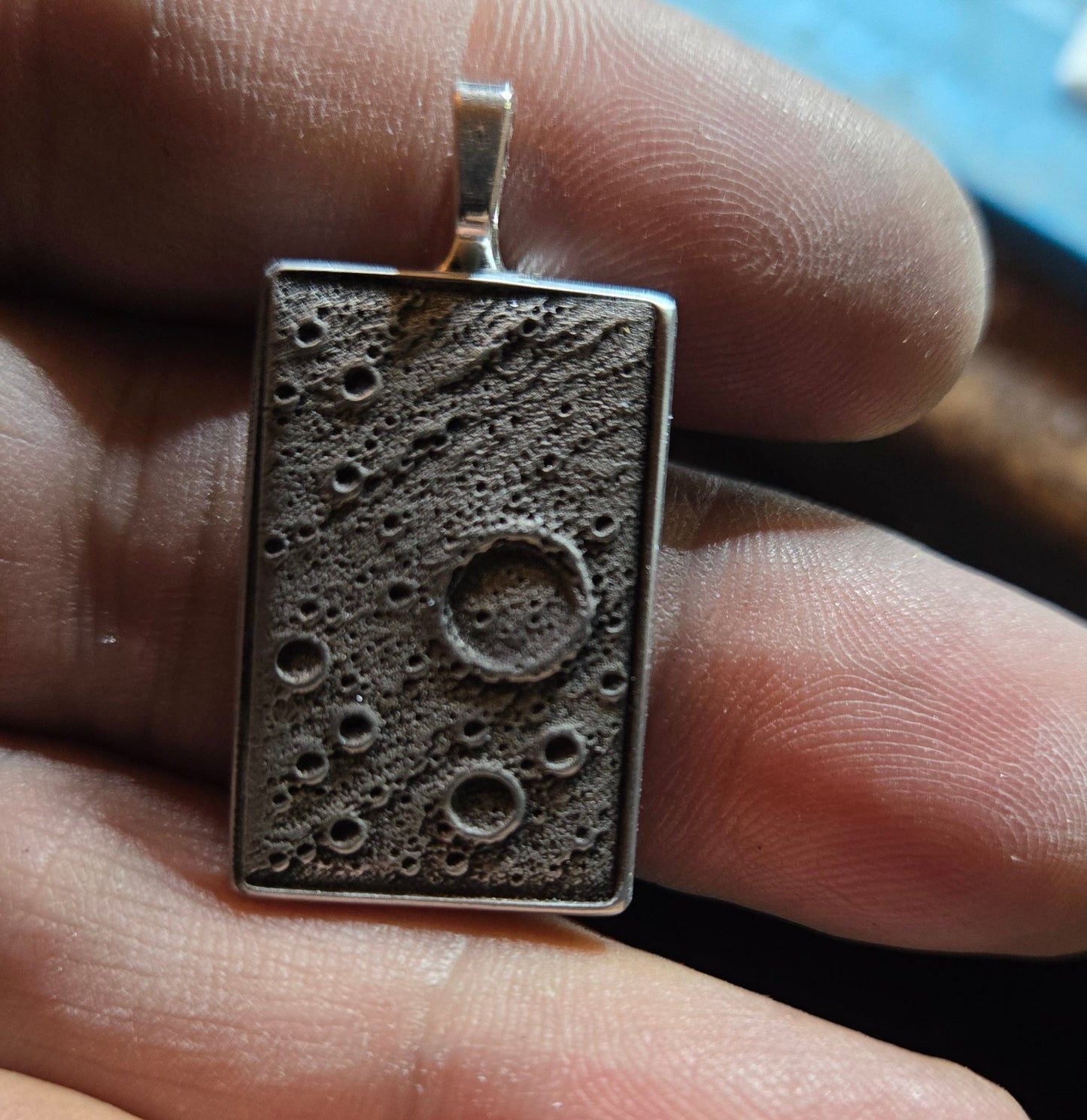Custom Moon Surface Pendant – Craters of the Lunar Face