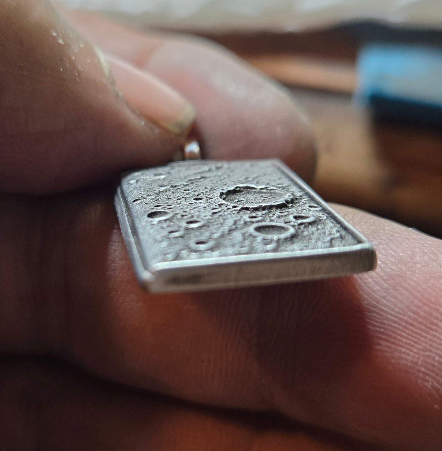 Custom Moon Surface Pendant – Craters of the Lunar Face