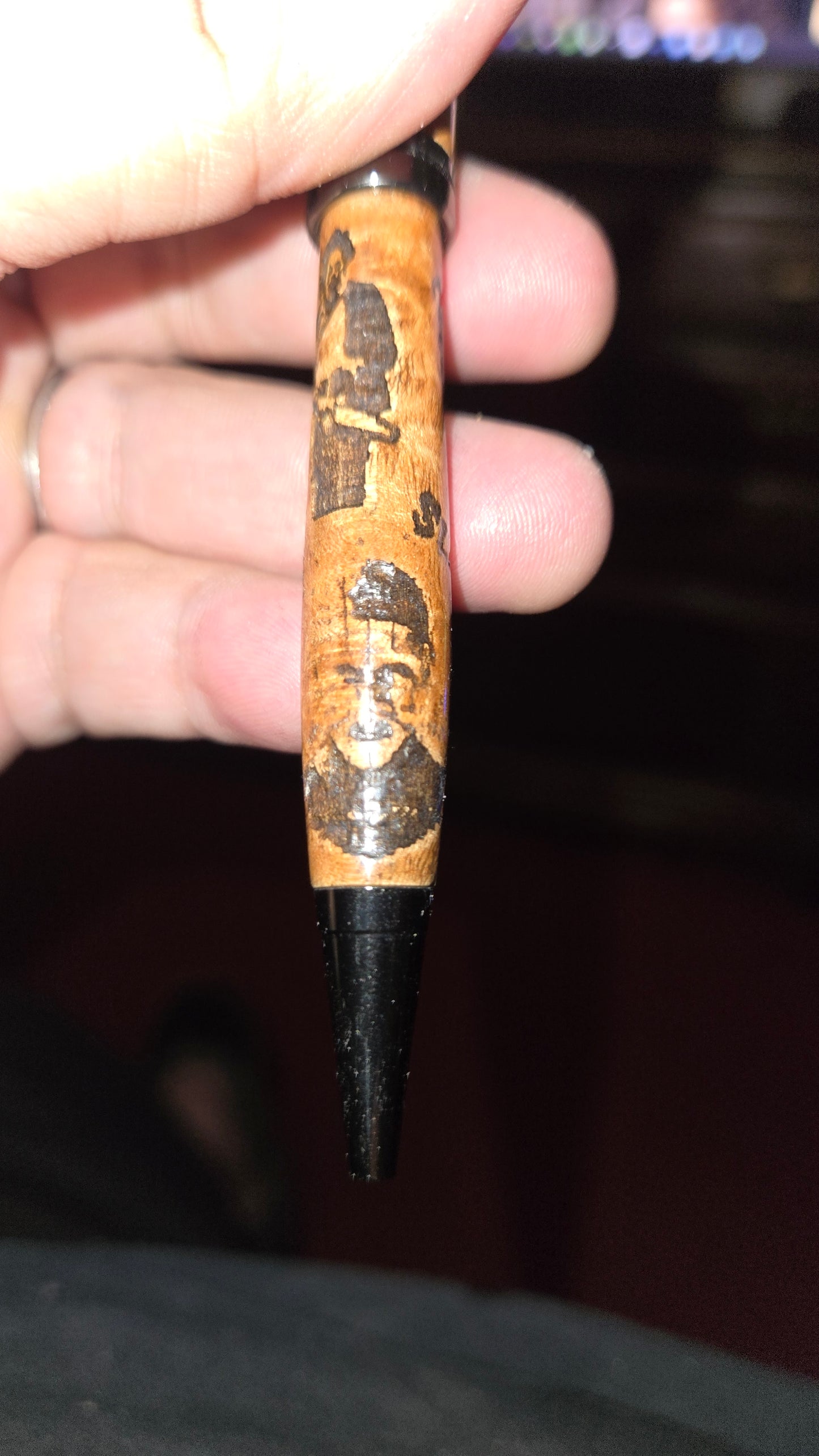 Custom Slasher Movie Pen – Hand-Turned Cottonwood Burl