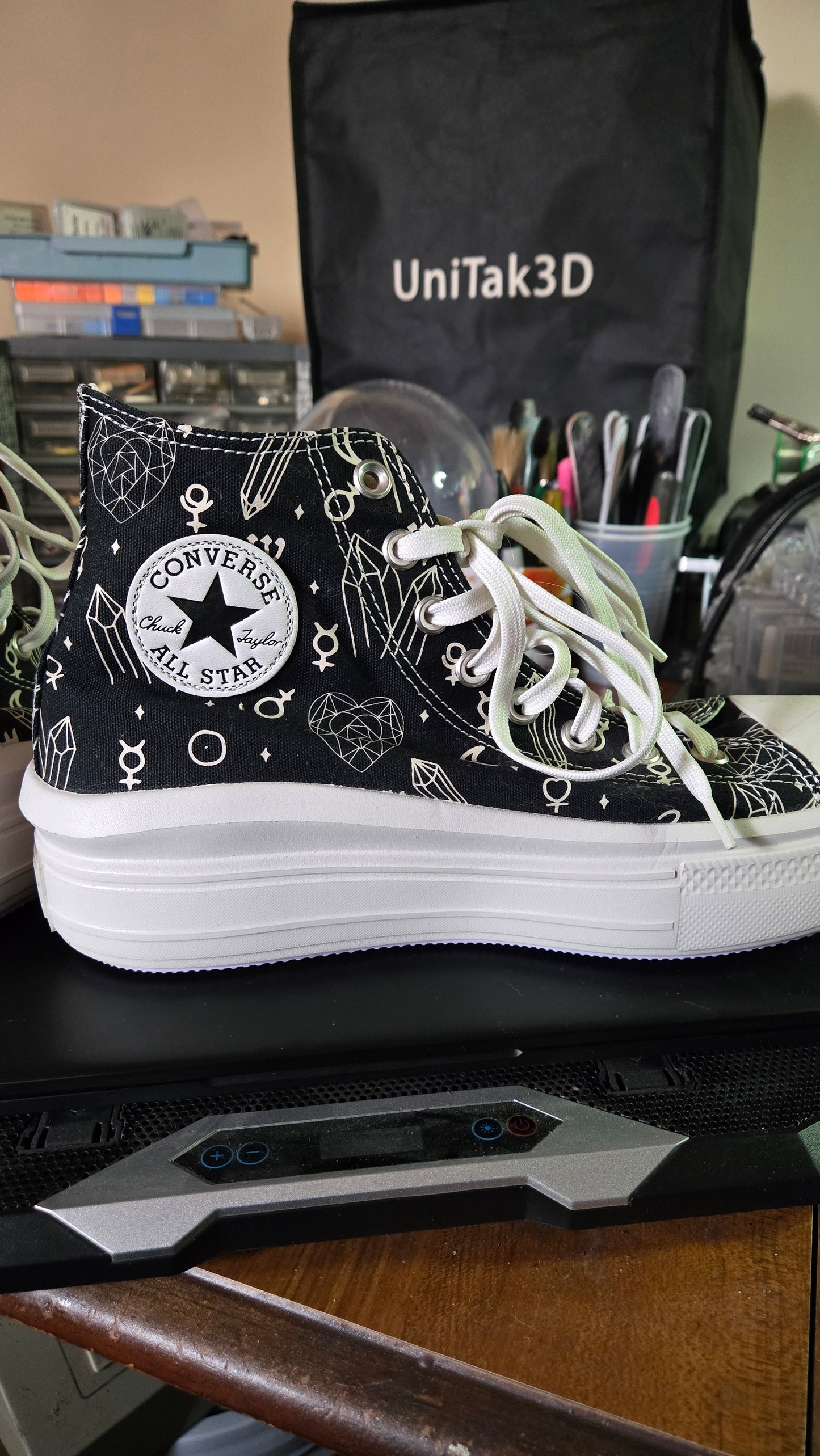 Converse Chuck Taylor All Star Platform High-Top – Crystal Energy Print – Women’s US 10.5