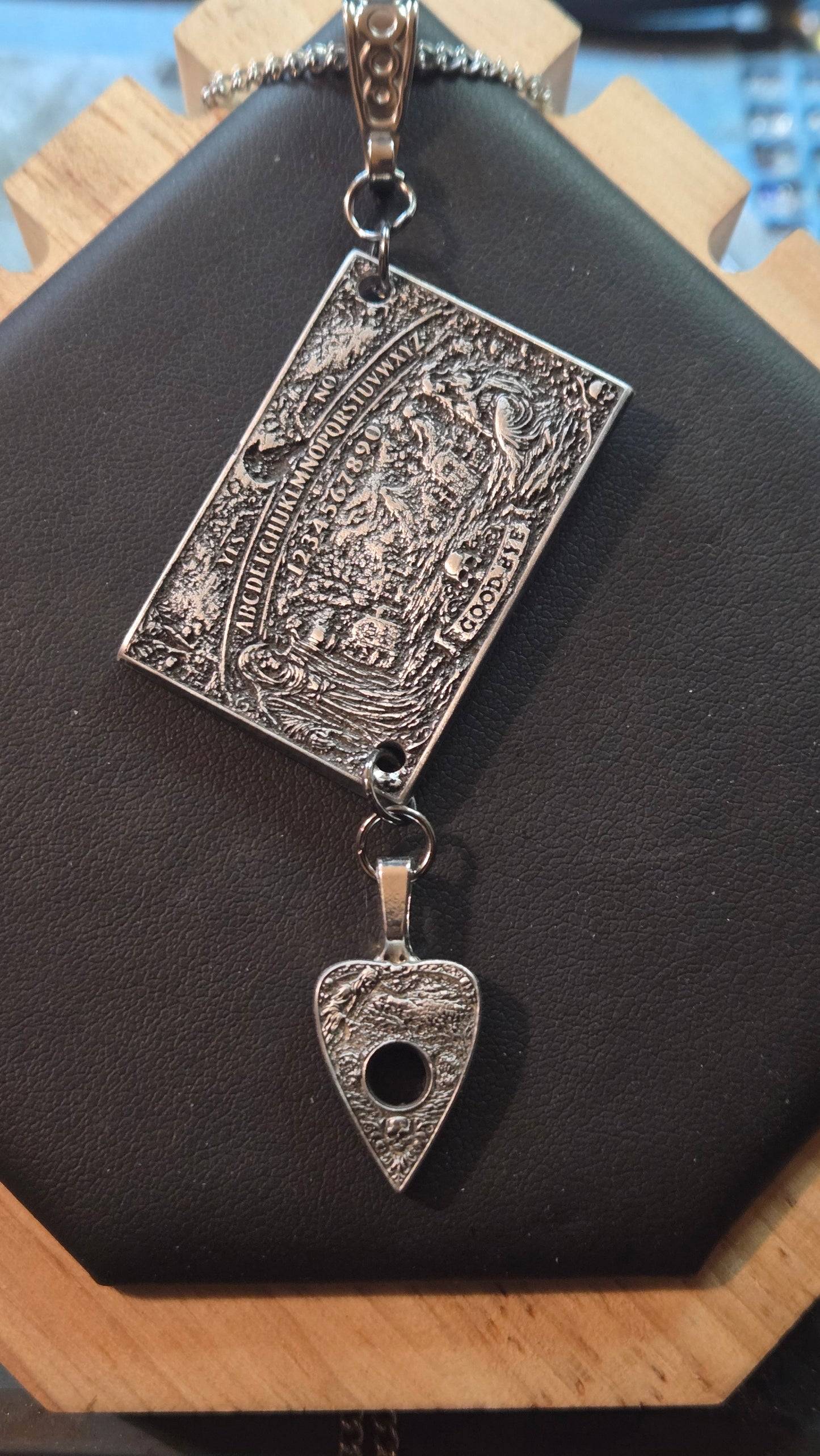 Custom Witch Board Pendant with Planchette
