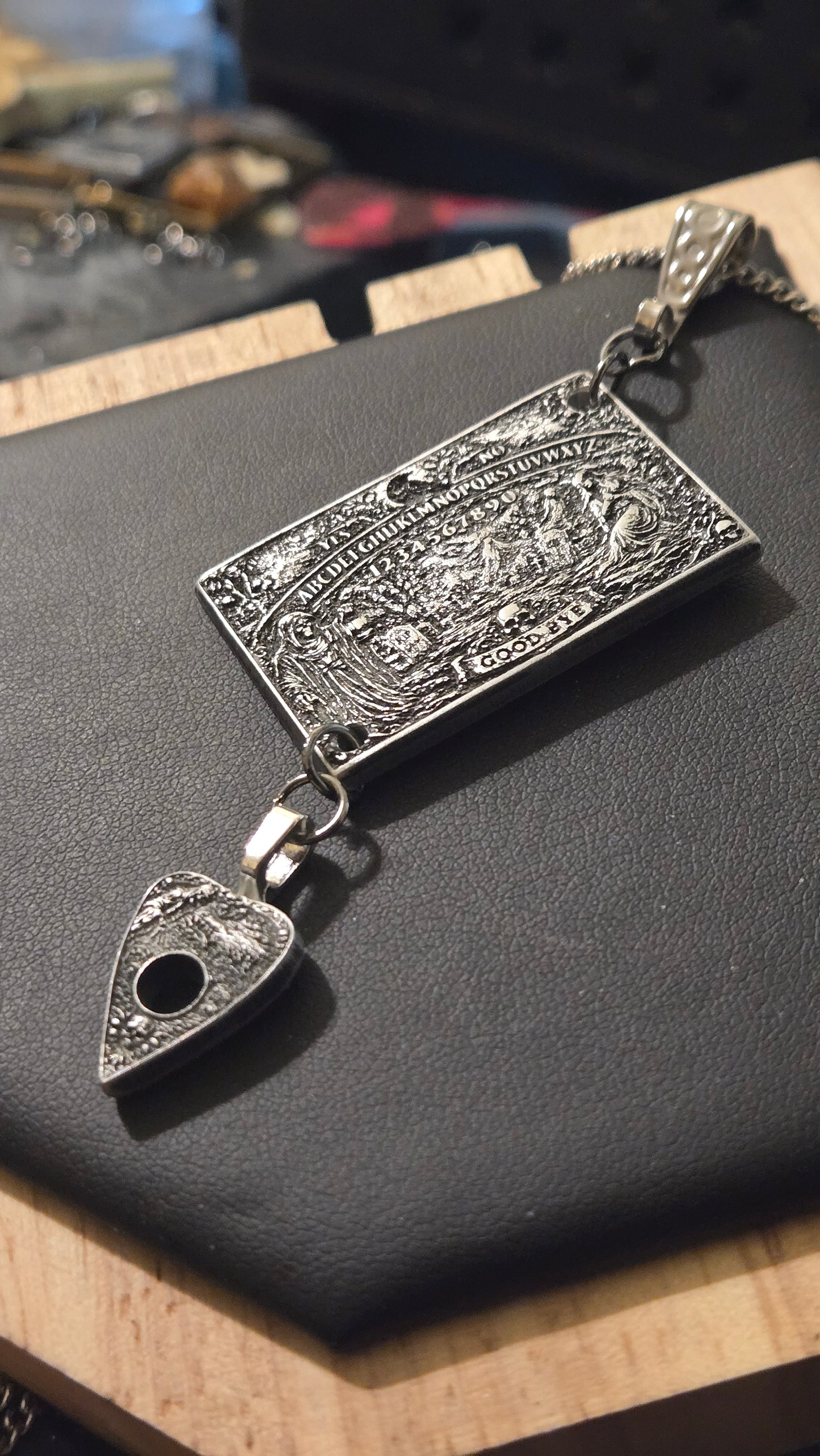 Custom Witch Board Pendant with Planchette